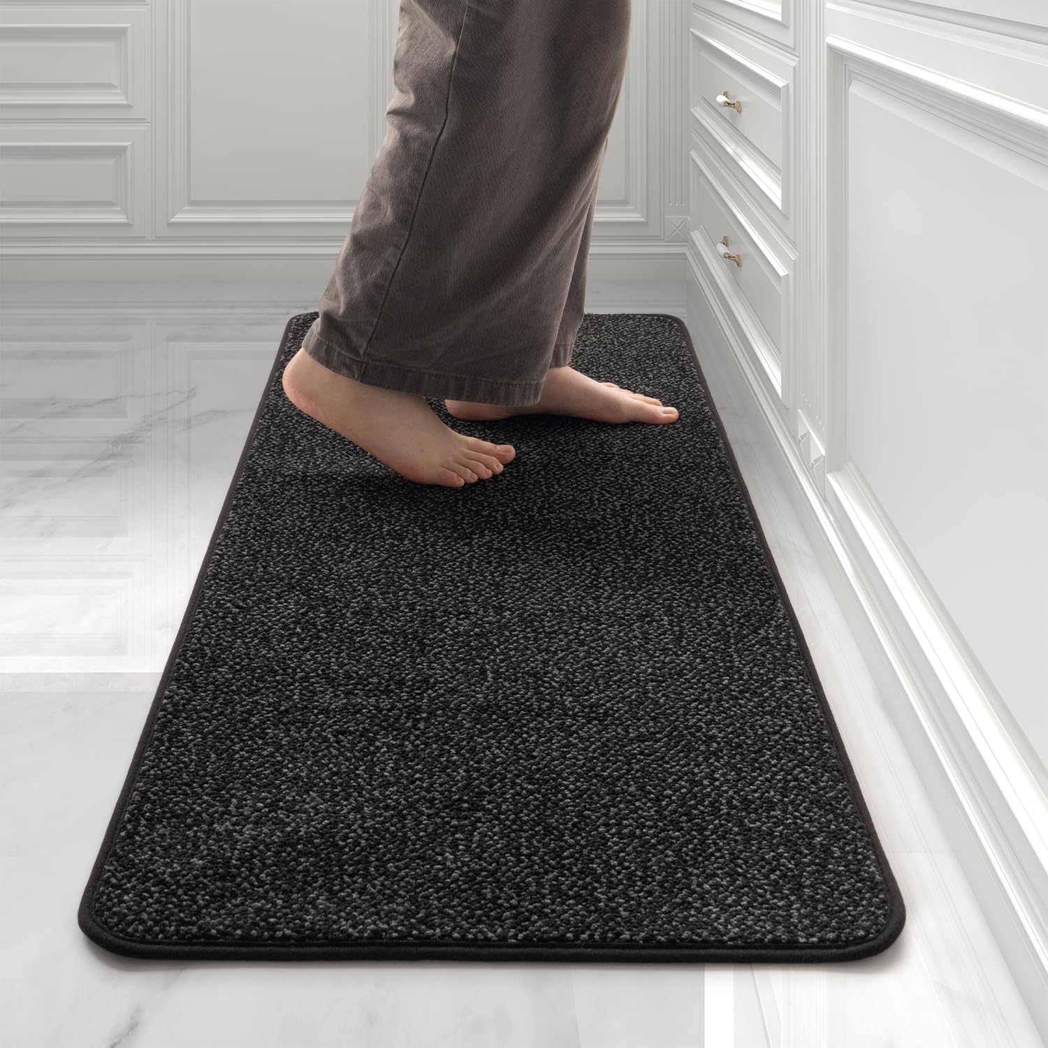 PADOOR Alfombras de cocina antideslizantes y lavables, tapetes de cocina absorbentes para el suelo, tapetes de cocina suaves, tapete de piso de