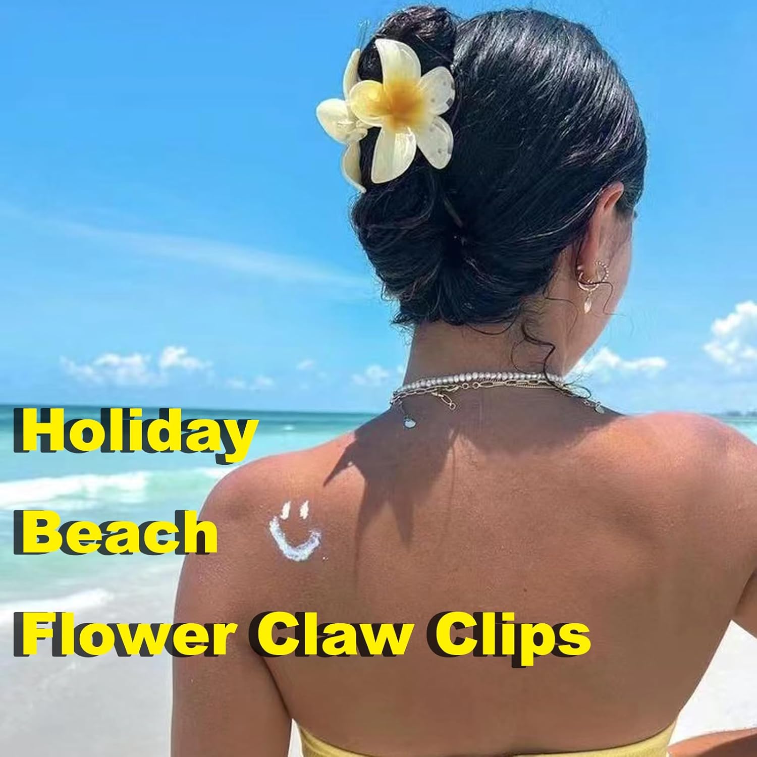 Pinzas de pinza de flores, paquete de 8, 4 unidades, 1 paquete de pinzas para el cabello para mujer, pinzas grandes antideslizantes de flores