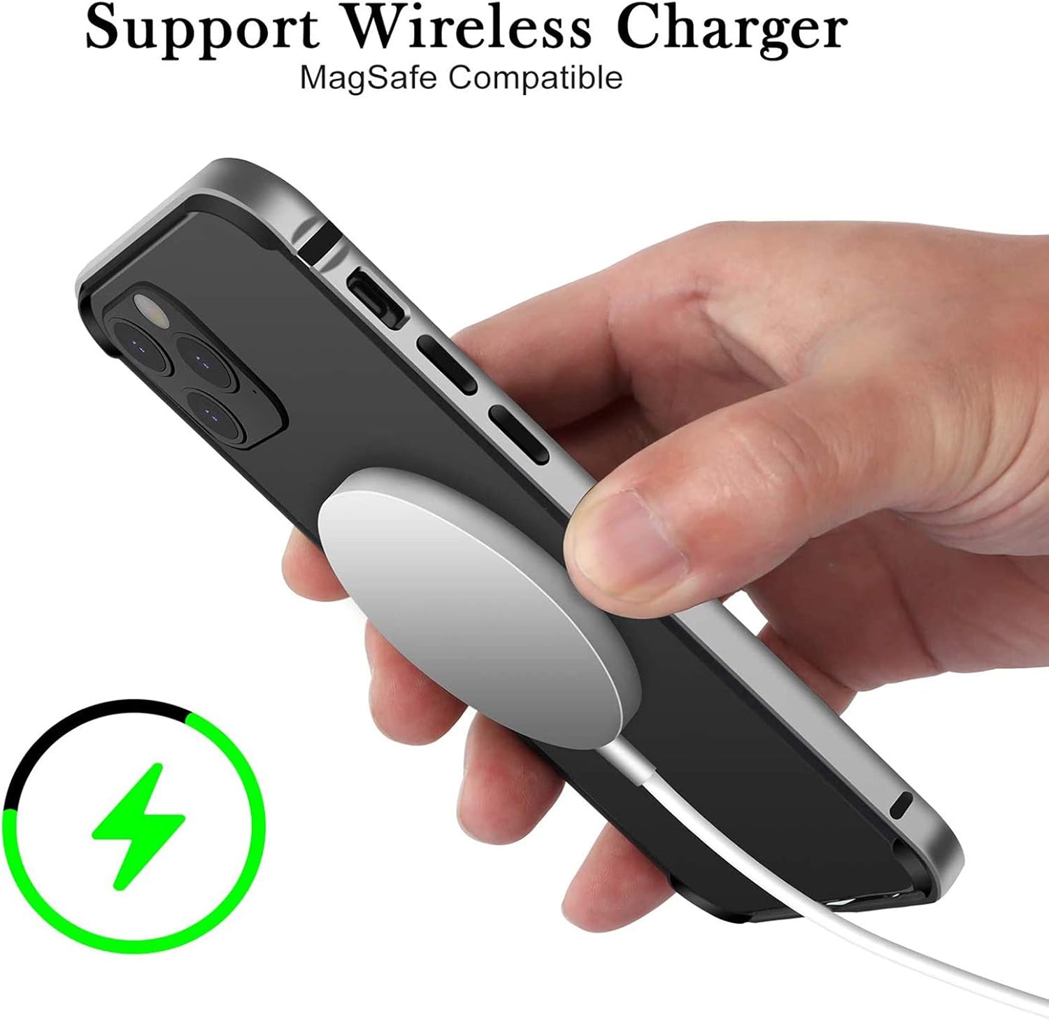 Carcasa rígida delgada con marco de aluminio para iPhone15 Pro, armadura de marco de metal con protección interior suave, protección de borde