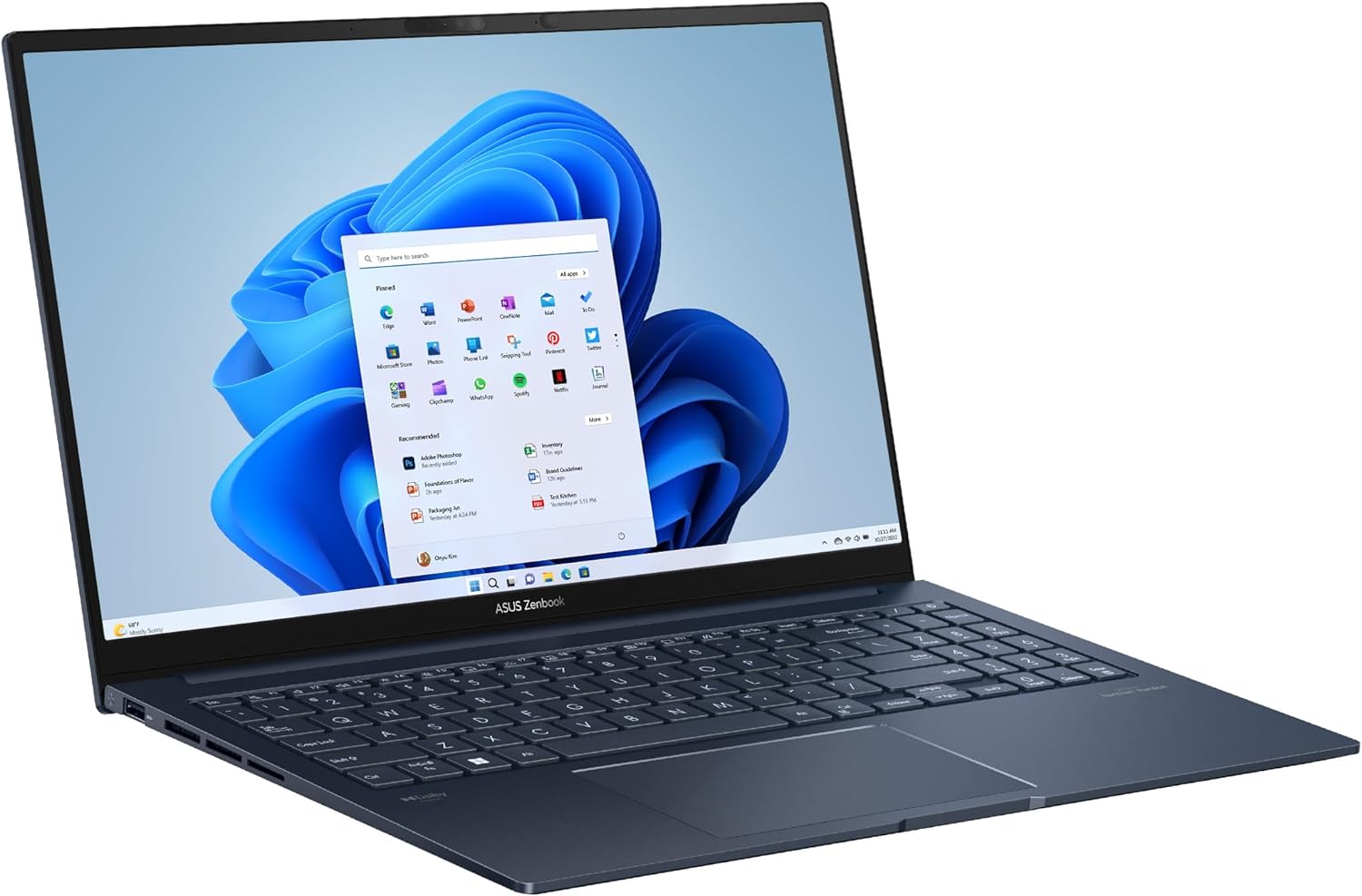 ASUS Portátil Zenbook 15, pantalla FHD de 15.6 pulgadas, CPU AMD Ryzen 7 7735U, gráficos AMD Radeon, 16 GB de RAM, SSD de 512 GB, Windows 11 Home,