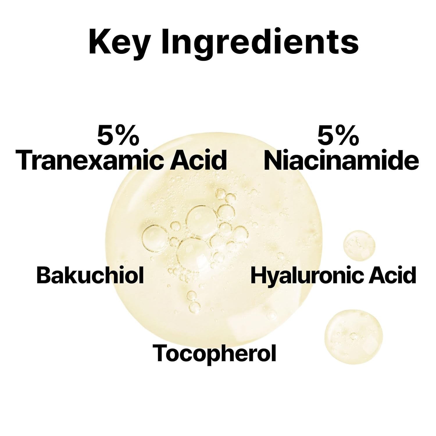 DearMYDEW Suero de ácido tranexámico al 5% con niacinamida al 5%, bakuchiol, suero corrector de decoloración, hiperpigmentación descolorida, mancha
