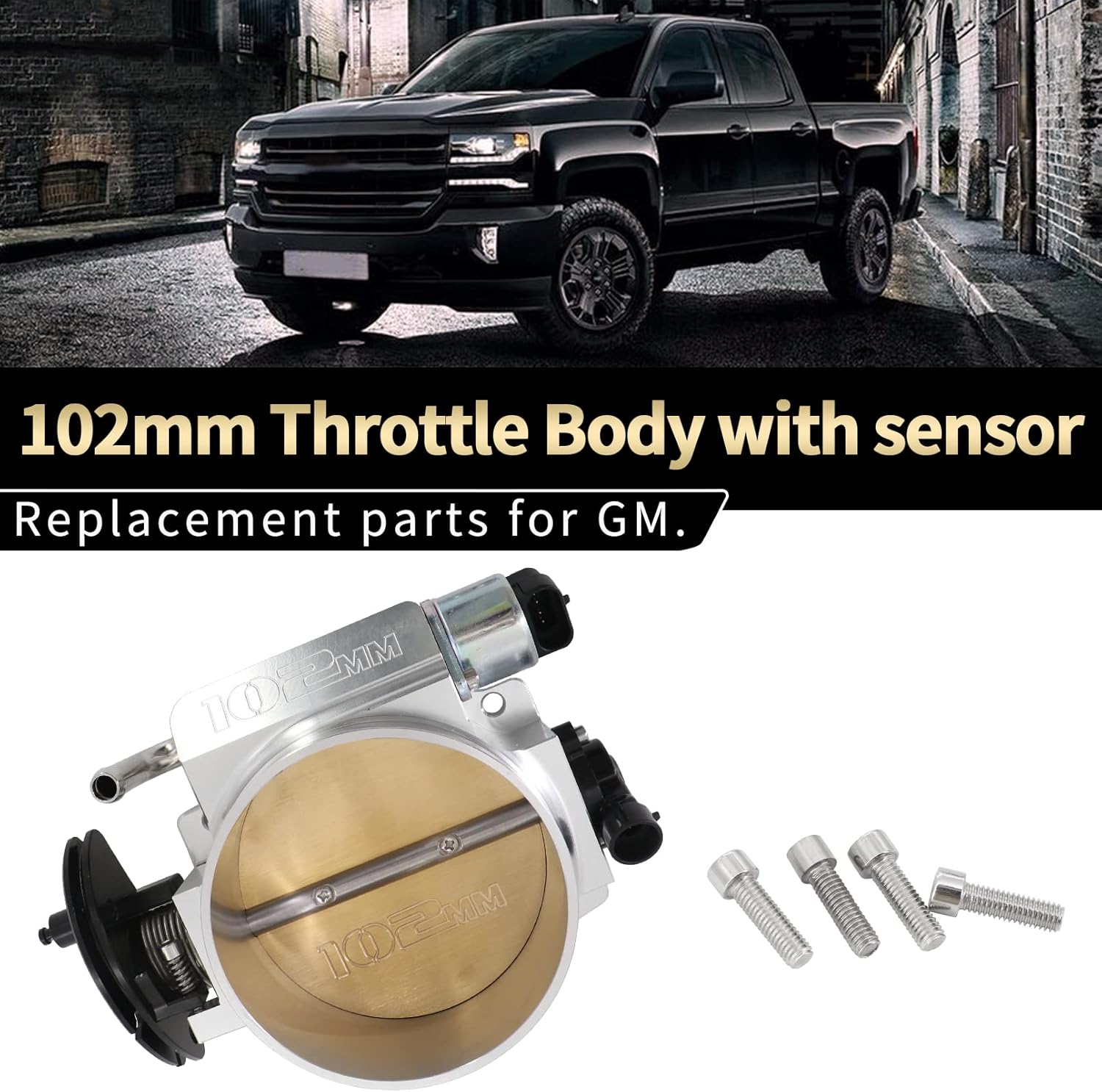 Cuerpo del acelerador de aluminio de 4.016 in con sensores de posición del acelerador TPS IAC compatible con LSX LS LS1 LS2 LS7