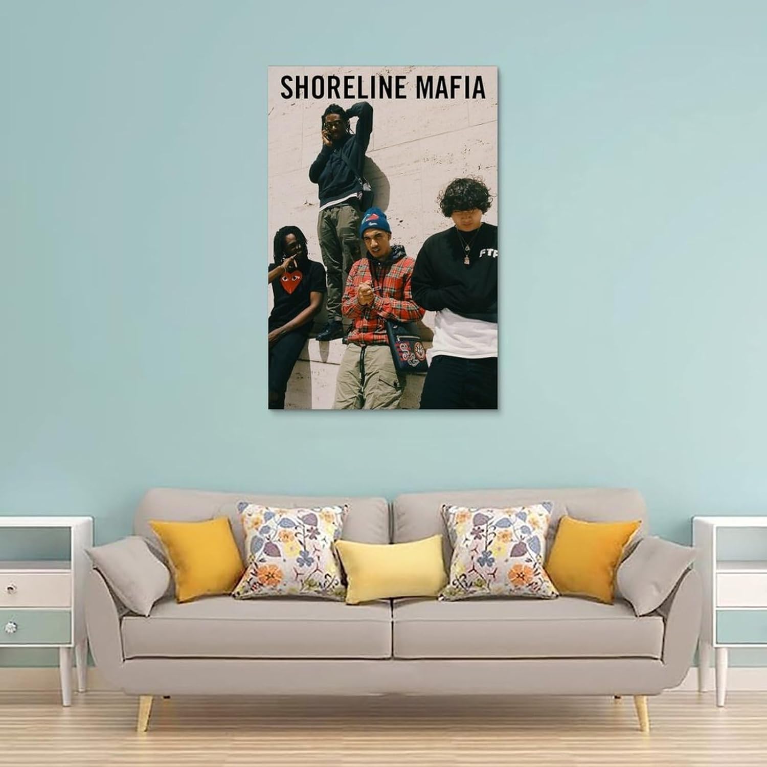 RJETZMU Shoreline – Póster de mafia en lienzo para pared de dormitorio, estética, sala de estar, decoración del hogar, 16 x 24 pulgadas (15.7 x 23.6