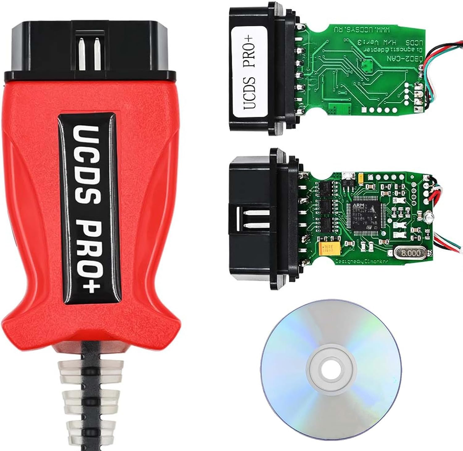 V1.27.001 UCDS Compatible para FordUCDS Pro+ Full ActivatedSW 1.27 con 35 Tokens Auto Car OBD2 Adaptador de cable de escáner Equipo Caja de