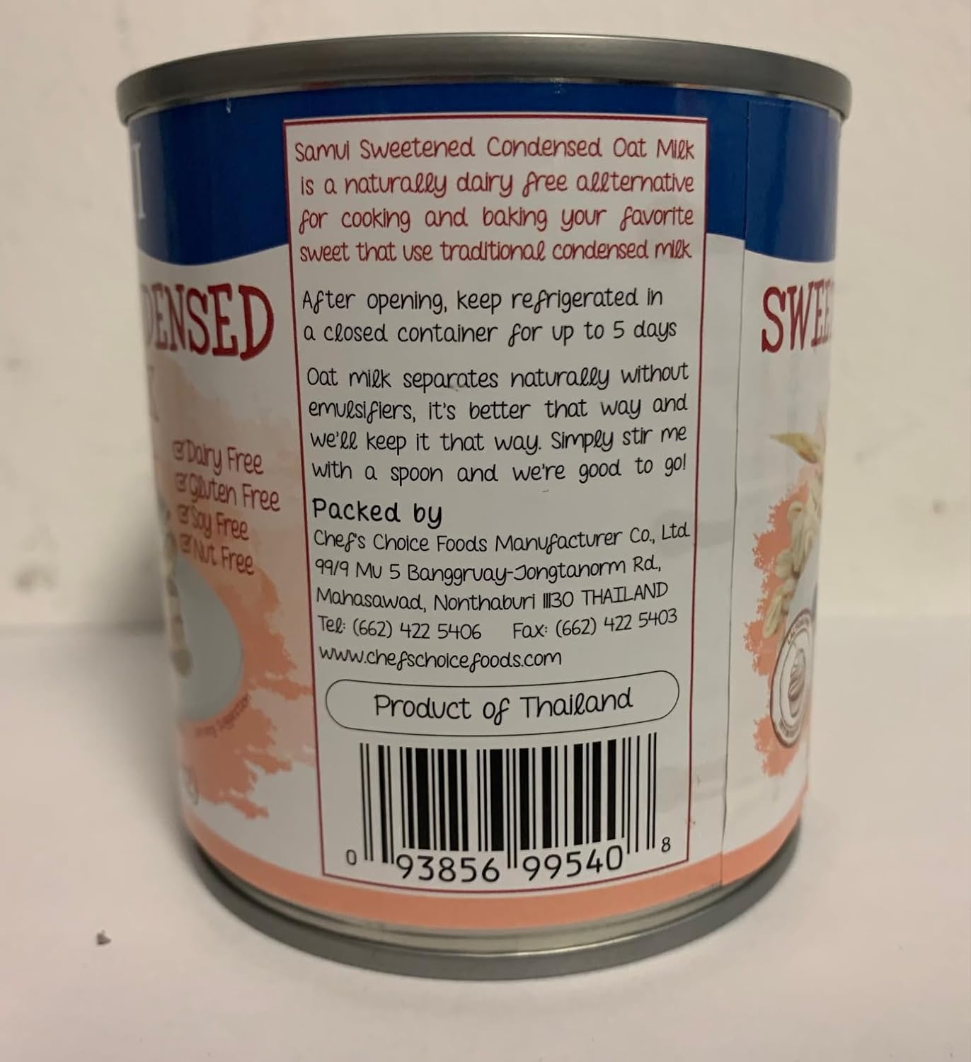 Leche de avena Samui condensada endulzada de 11.25 onzas, paquete de 3 unidades
