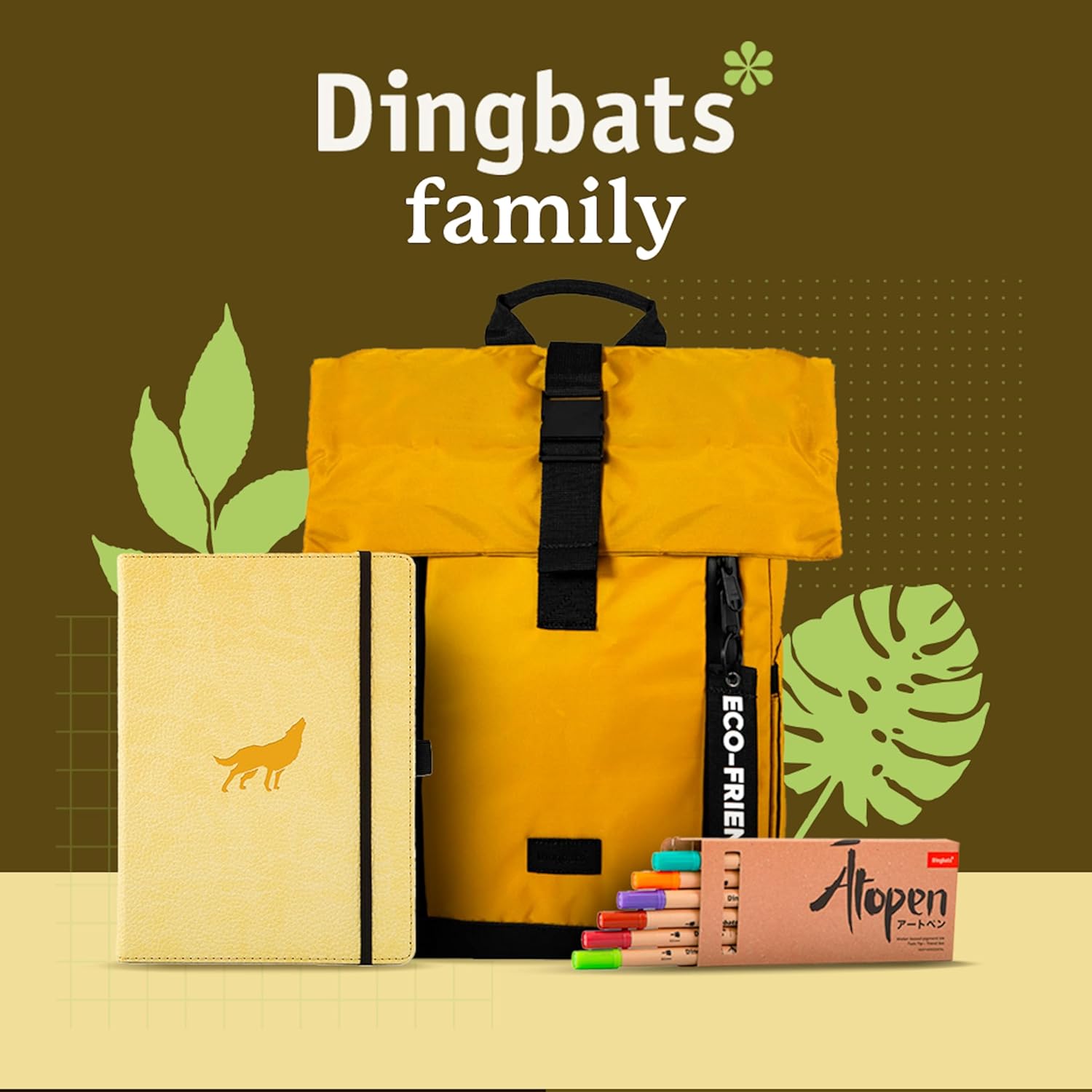 Dingbats* Diario de puntos de vida silvestre A5 – Tapa dura de cuero vegano, ideal para el trabajo, viajes, bolsillo, cierre elástico, marcapáginas