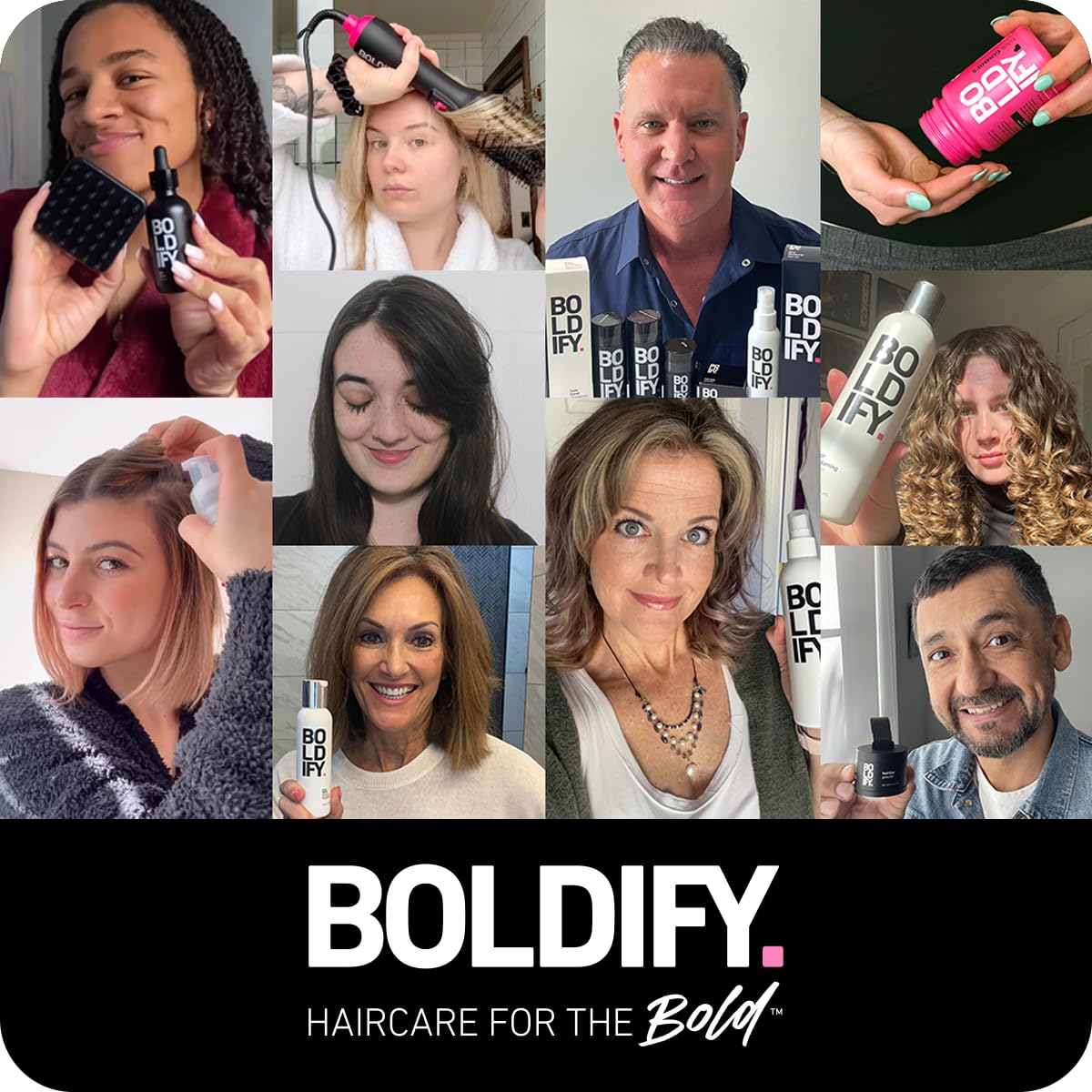 Boldify Champú en aerosol seco para mujeres y hombres  Revitaliza y refresca  Limpia, da volumen y equilibra al instante el cuero cabelludo, con