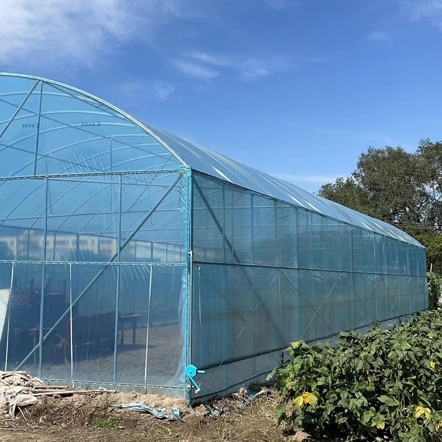 Película de plástico para invernadero, cubierta de planta de suministro de aro para jardinería, agricultura, agricultura, fácil de instalar, láminas