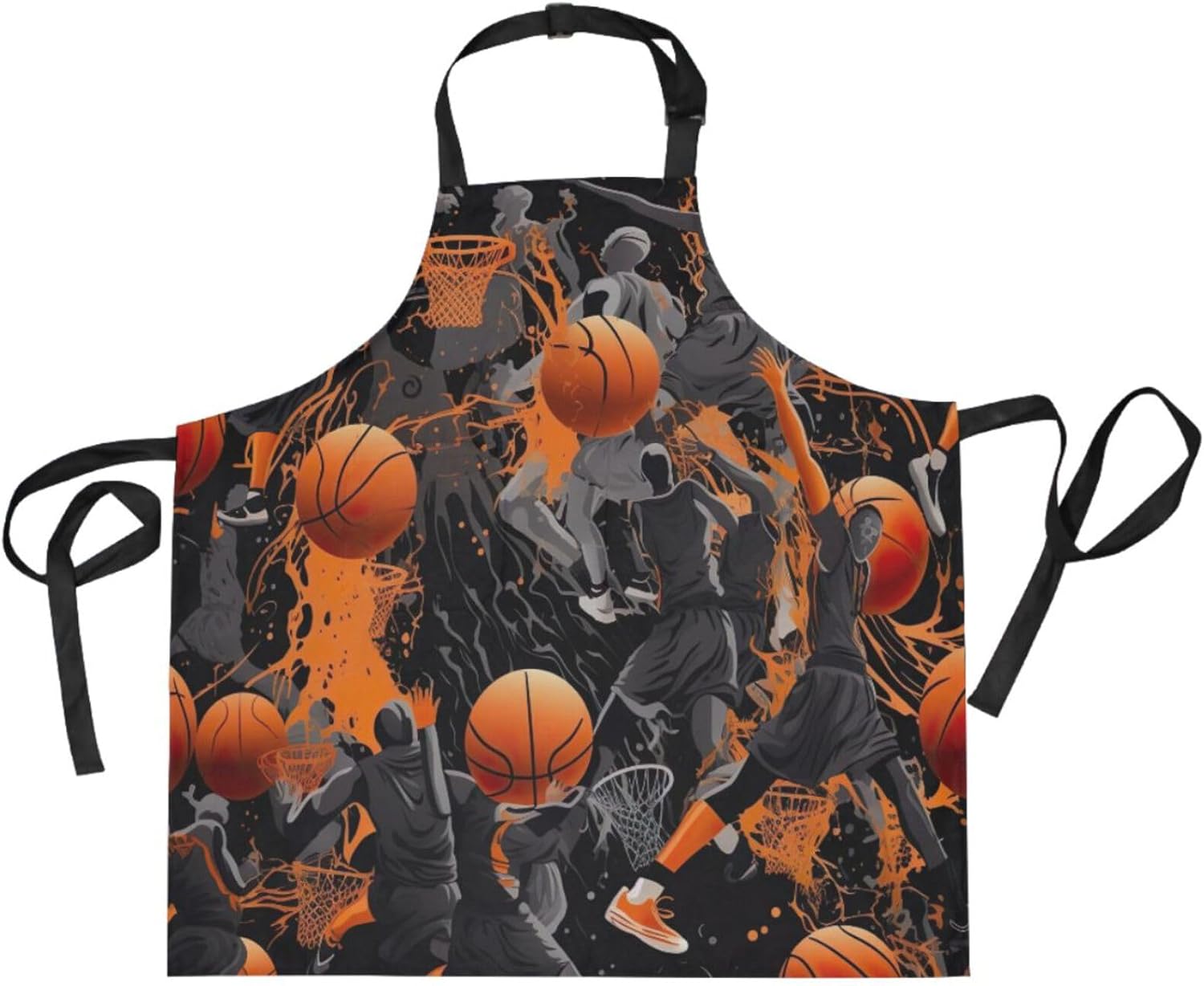 RPLIFE Delantales de baloncesto unisex, delantal de cocina resistente al agua, delantales de camarero con bolsillos, delantales de trabajo para mujer