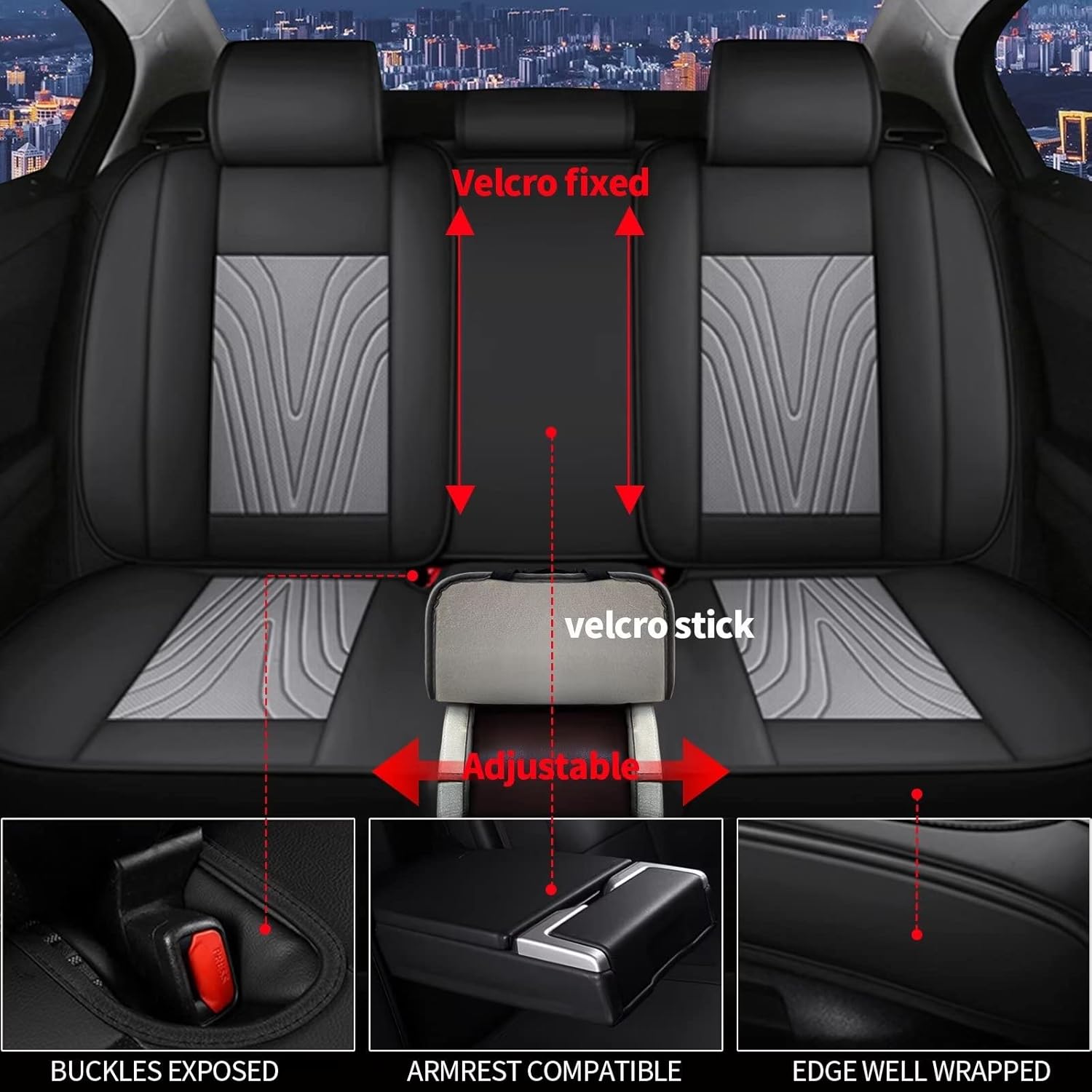 Funda de asiento para ChevyChevrolet Trailblazer 2021-2024, juego completo de 5 asientos de automóvil, fundas de asiento de cuero, impermeables,