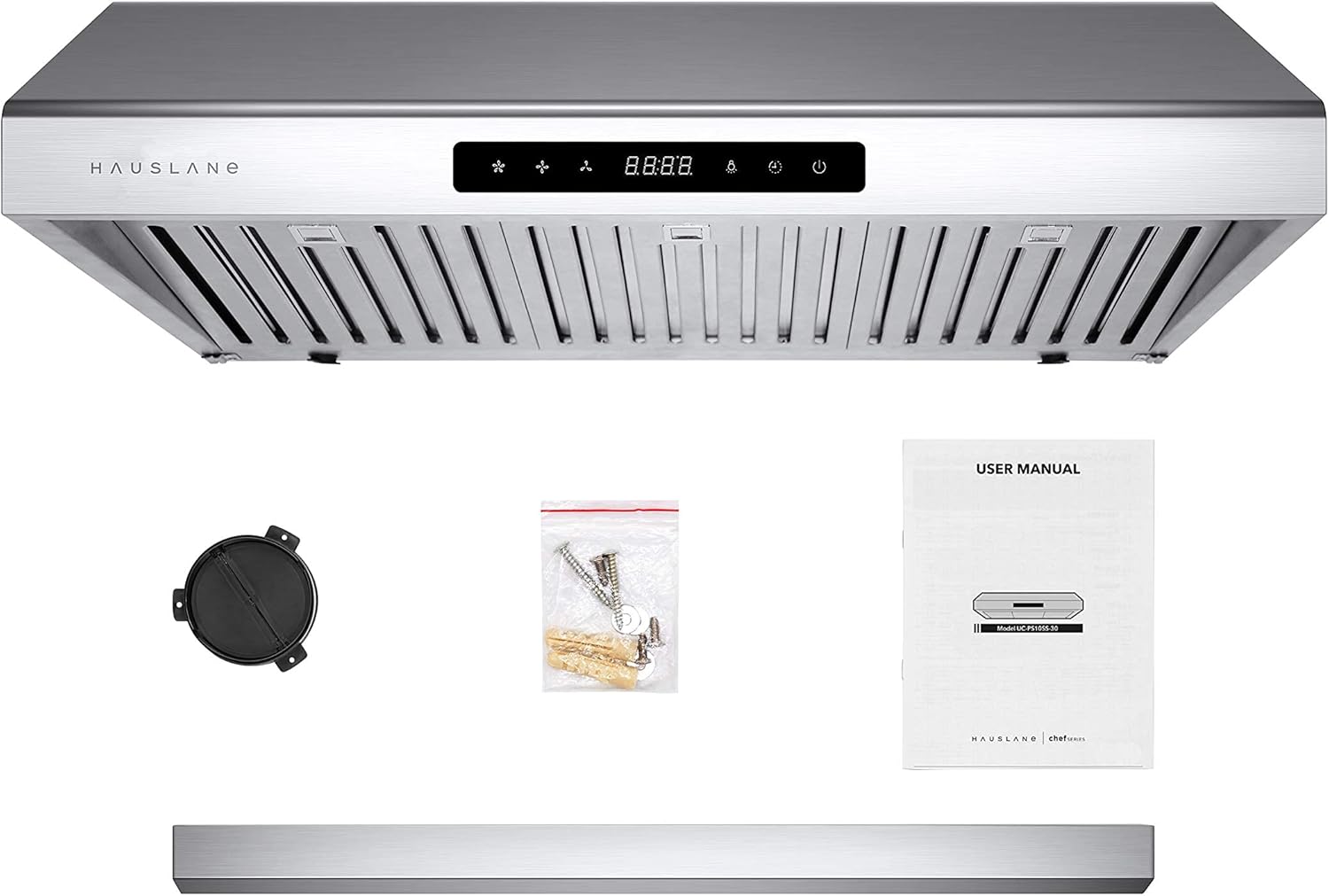 Hauslane Campana extractora para debajo del gabinete PS10 de la serie Chef de 30 pulgadas  Rendimiento profesional  Ventilador de estufa eléctrica