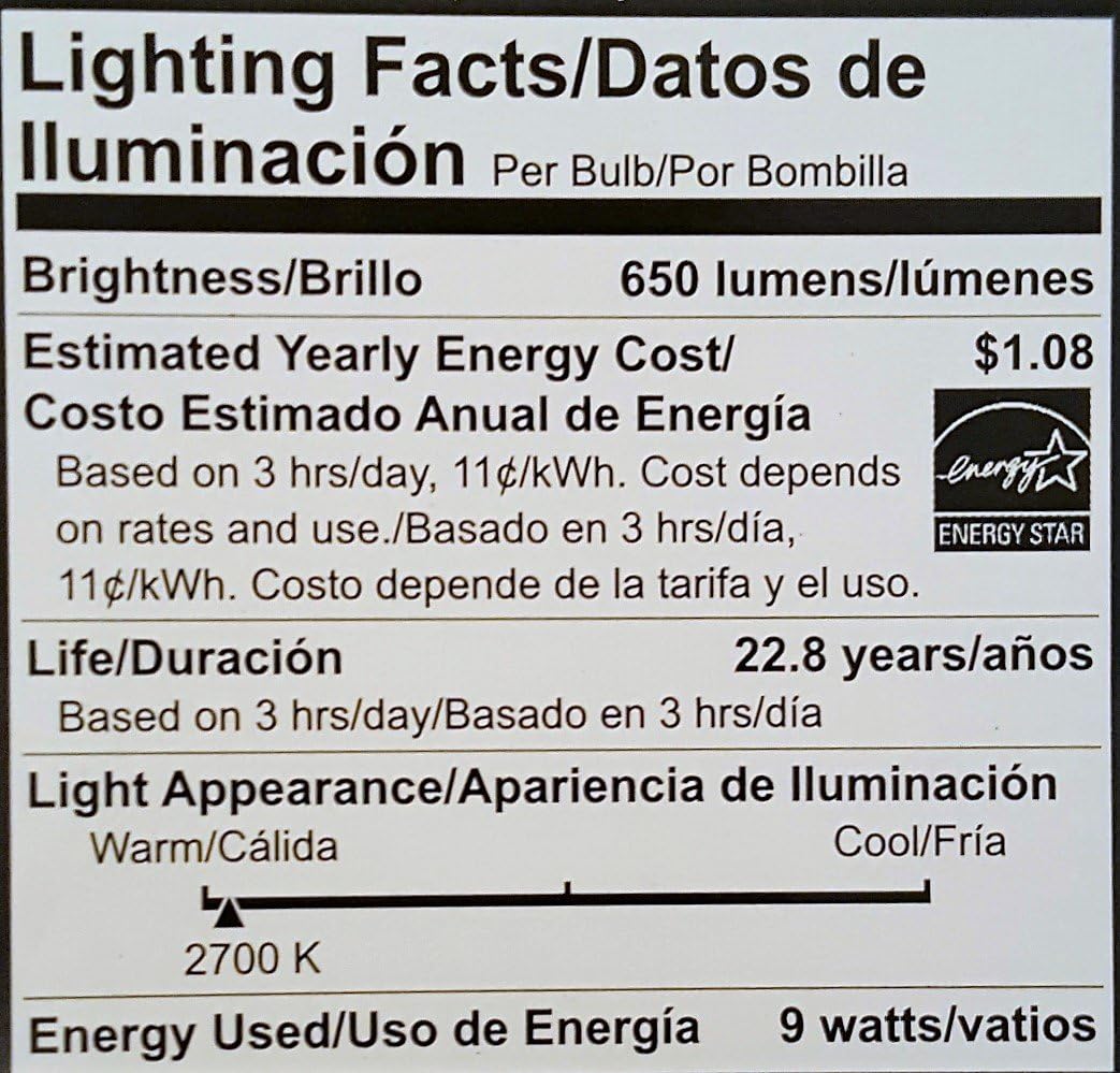 Feit Electric Br30dmledg2 Bombilla reflectora LED, 9 W, 120 V