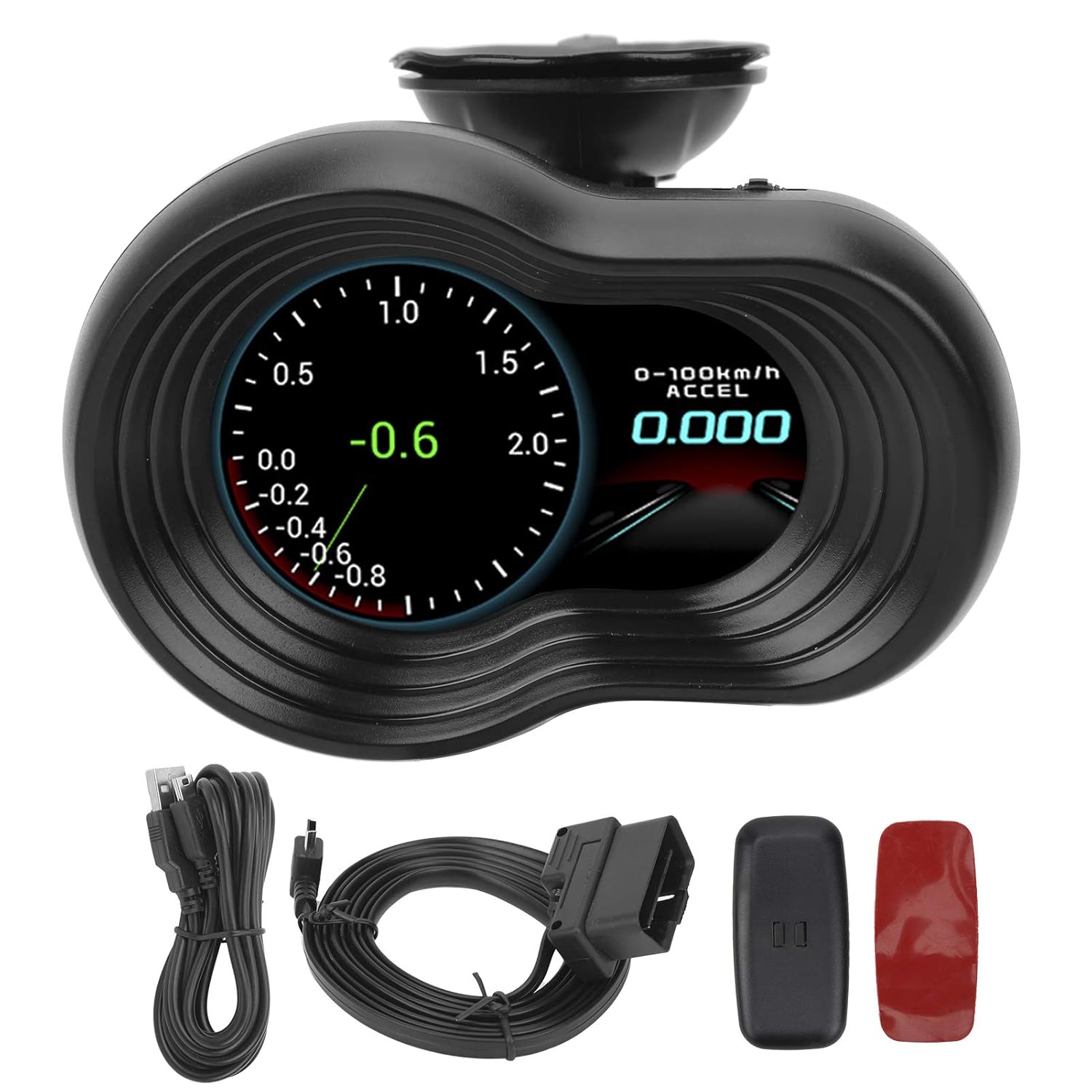 Qiilu Head Up Display, Universal Head Up Pantalla LCD OBD2+GPS Auto HUD Monitor Proyector multifuncional para vehículos que cumplen con los