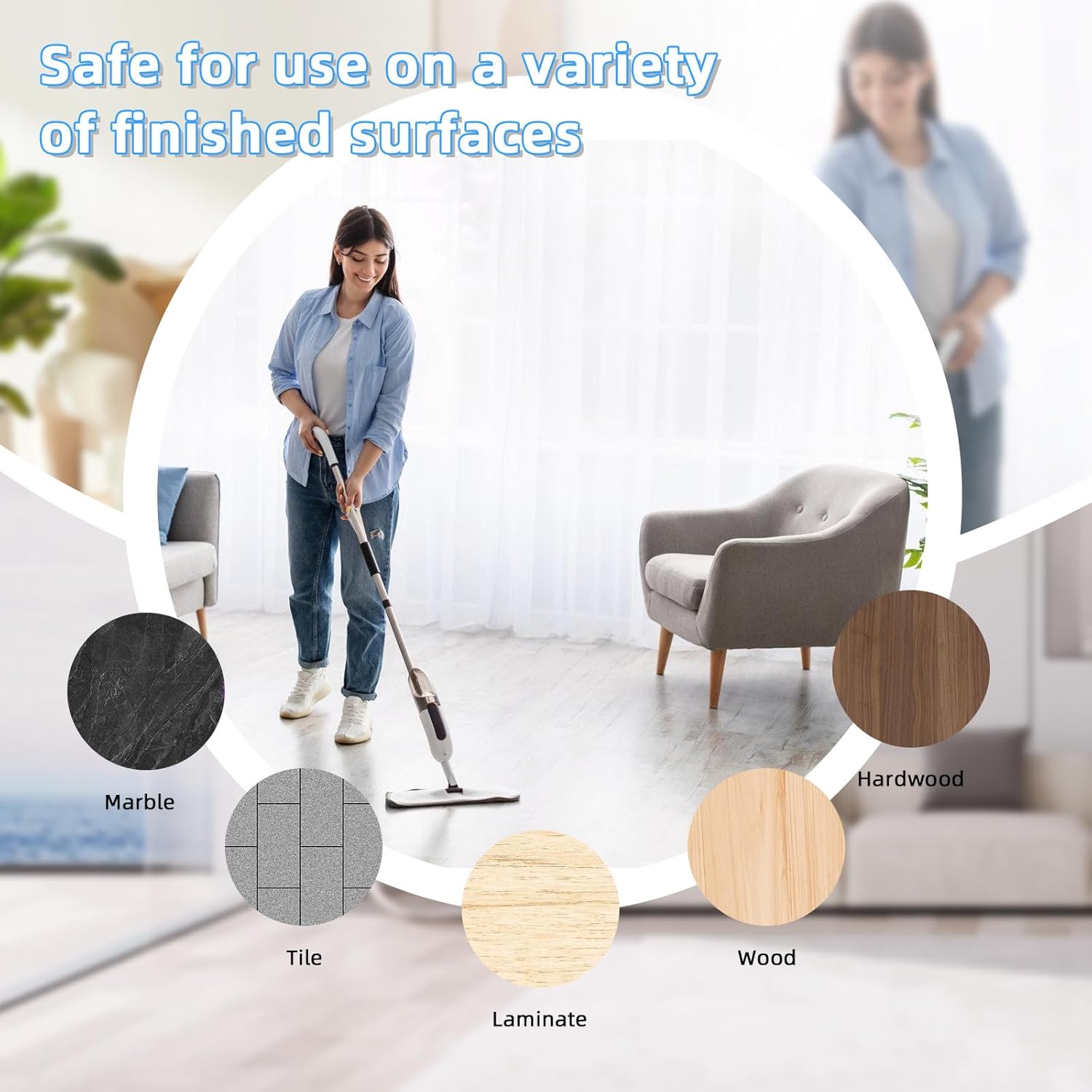 15 repuestos de almohadillas desechables para trapeador Swiffer PowerMop multisuperficie, almohadillas de repuesto de limpieza por pulverización