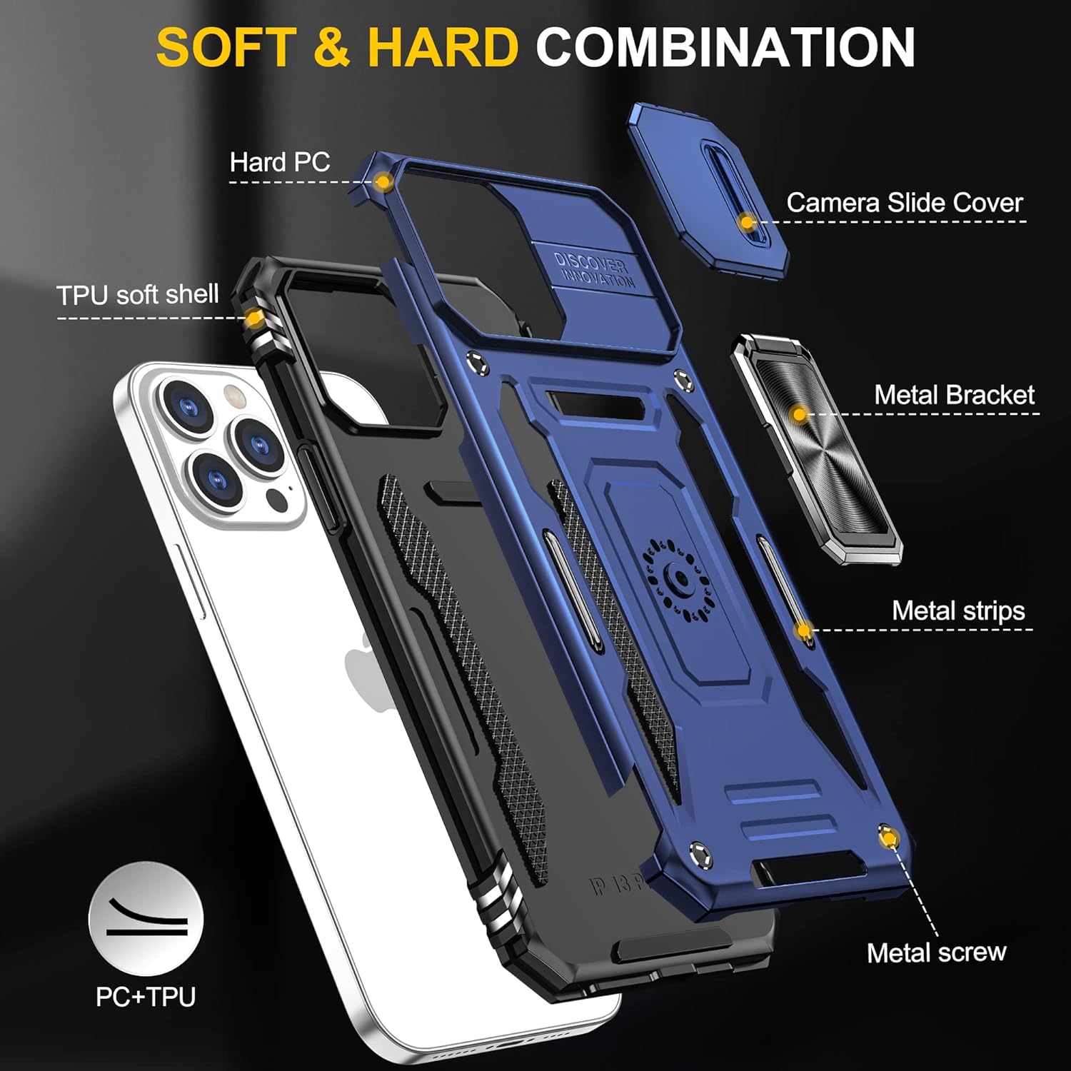 Asuwish Funda de teléfono para Samsung Galaxy A21S con protector de pantalla de vidrio templado y cubierta para cámara deslizante, soporte