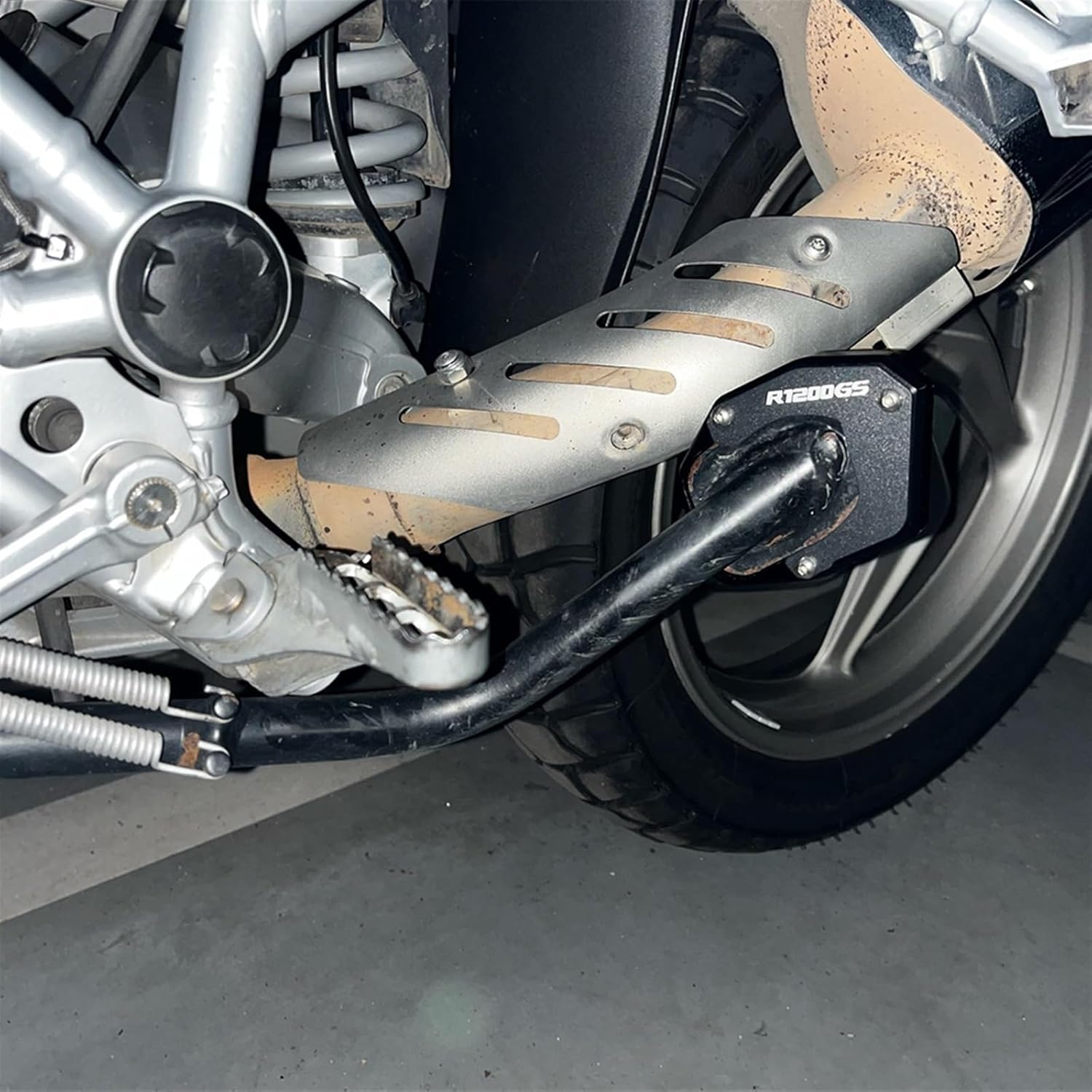 Para BMW R 1200 GS 2007-2012 R 1200 ADV 2008-2010 2011 2012 R1200GS Soporte lateral de motocicleta Ampliar piezas de soporte Trípode extendido