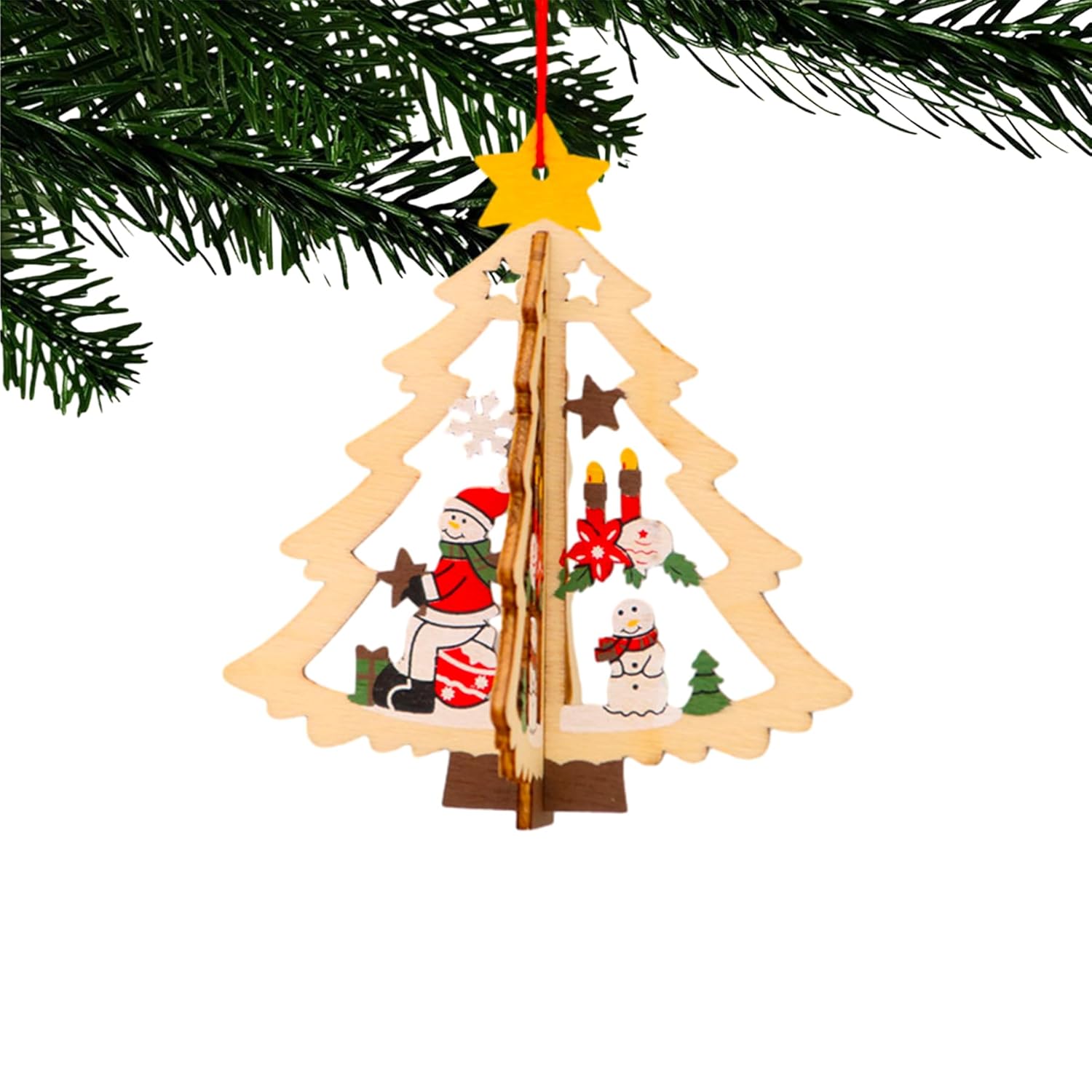 Valentines Day Decor,Funny Christmas Decorations,Valentines Day Gifts for DadMomSonDaughter,Wooden Ornaments for Indoor HomeCarFireplace