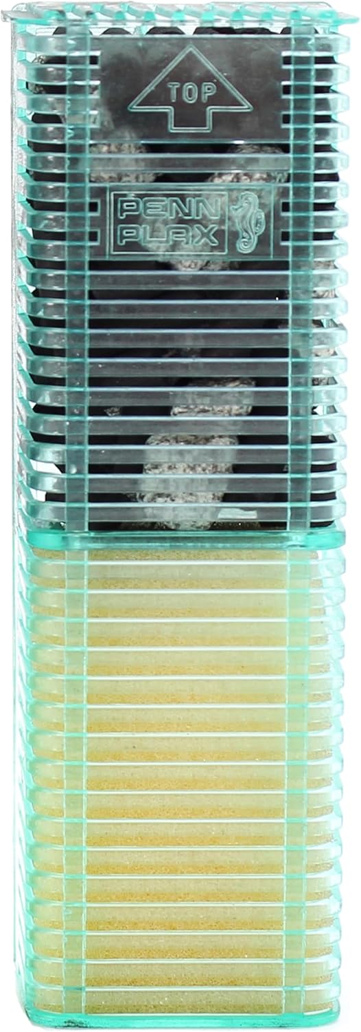 Penn-Plax Small World SWF1C – Cartuchos de repuesto para medios de filtro de acuario (paquete de 2) – Seguro para instalaciones de agua dulce y