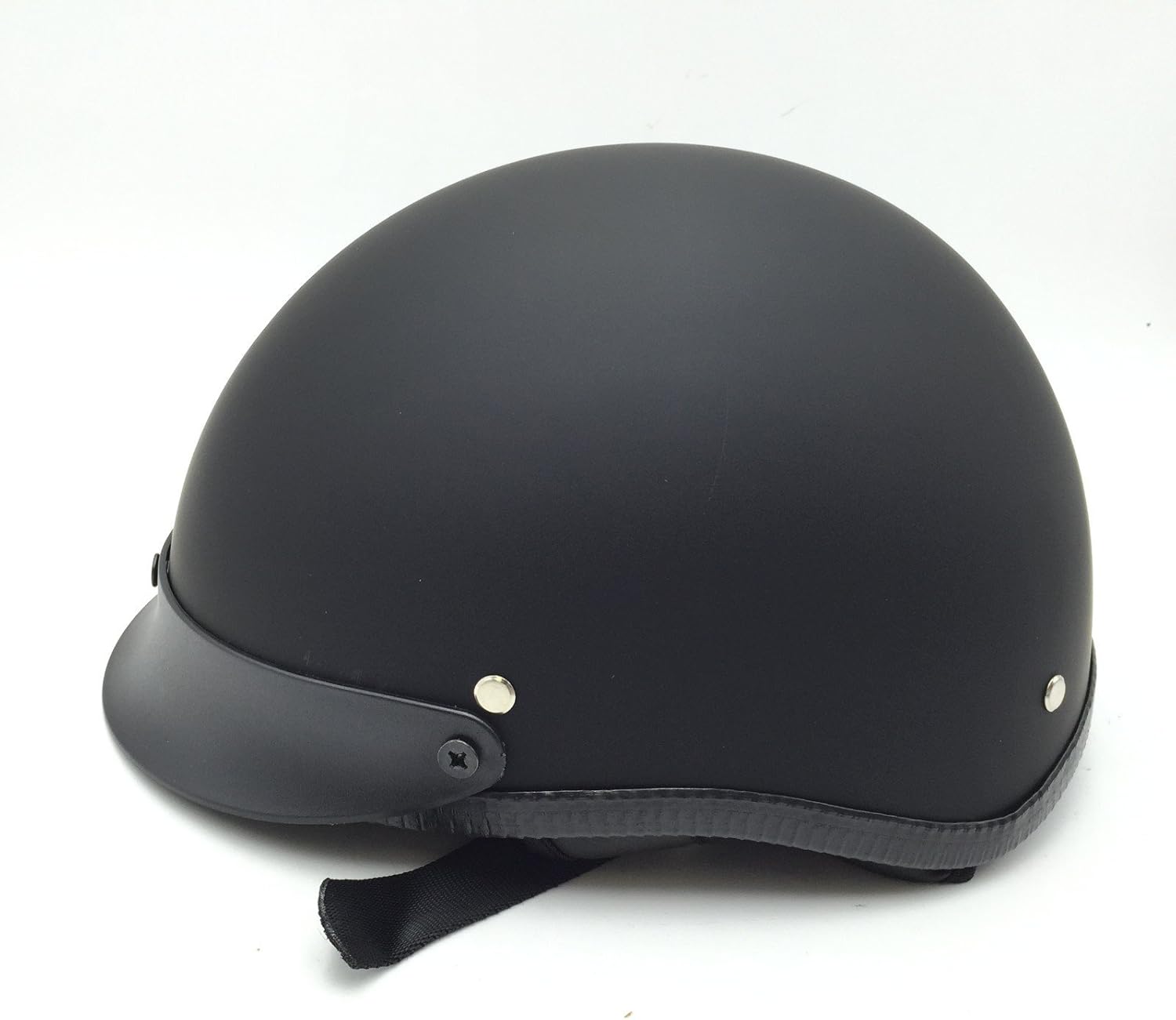 SMT-DOT Certificado negro mate negro plano compatible con medio casco Harley Davidson Chopper Cruiser Biker L B01FD30IK0