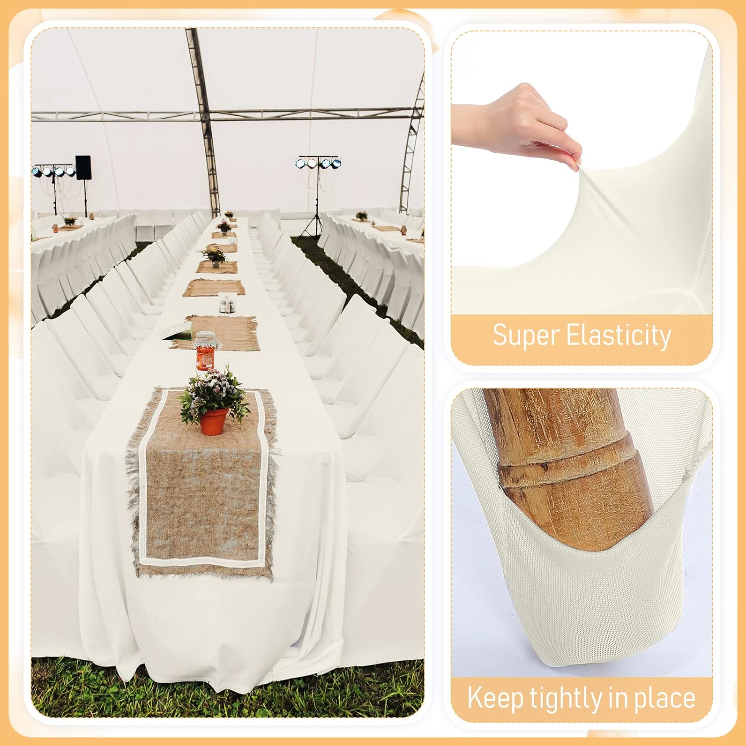 60 fundas para sillas de boda, fundas de elastano para sillas, fundas de poliéster y elastano, plegables para bodas, banquetes, celebraciones,