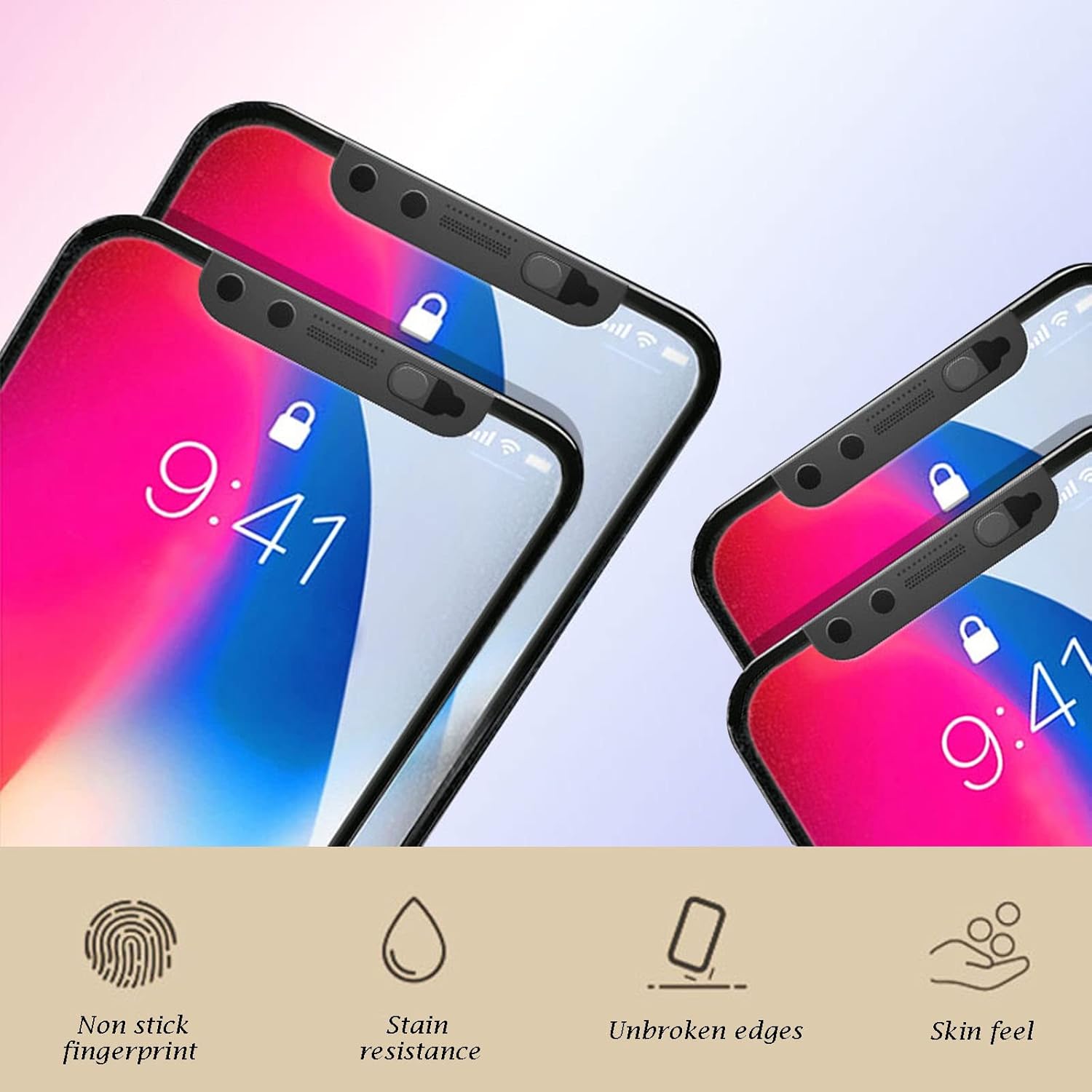 Protector de pantalla de privacidad con cubierta frontal para cámara compatible con iPhone 11 Pro MaxiPhone XS Max, película de vidrio templado HD