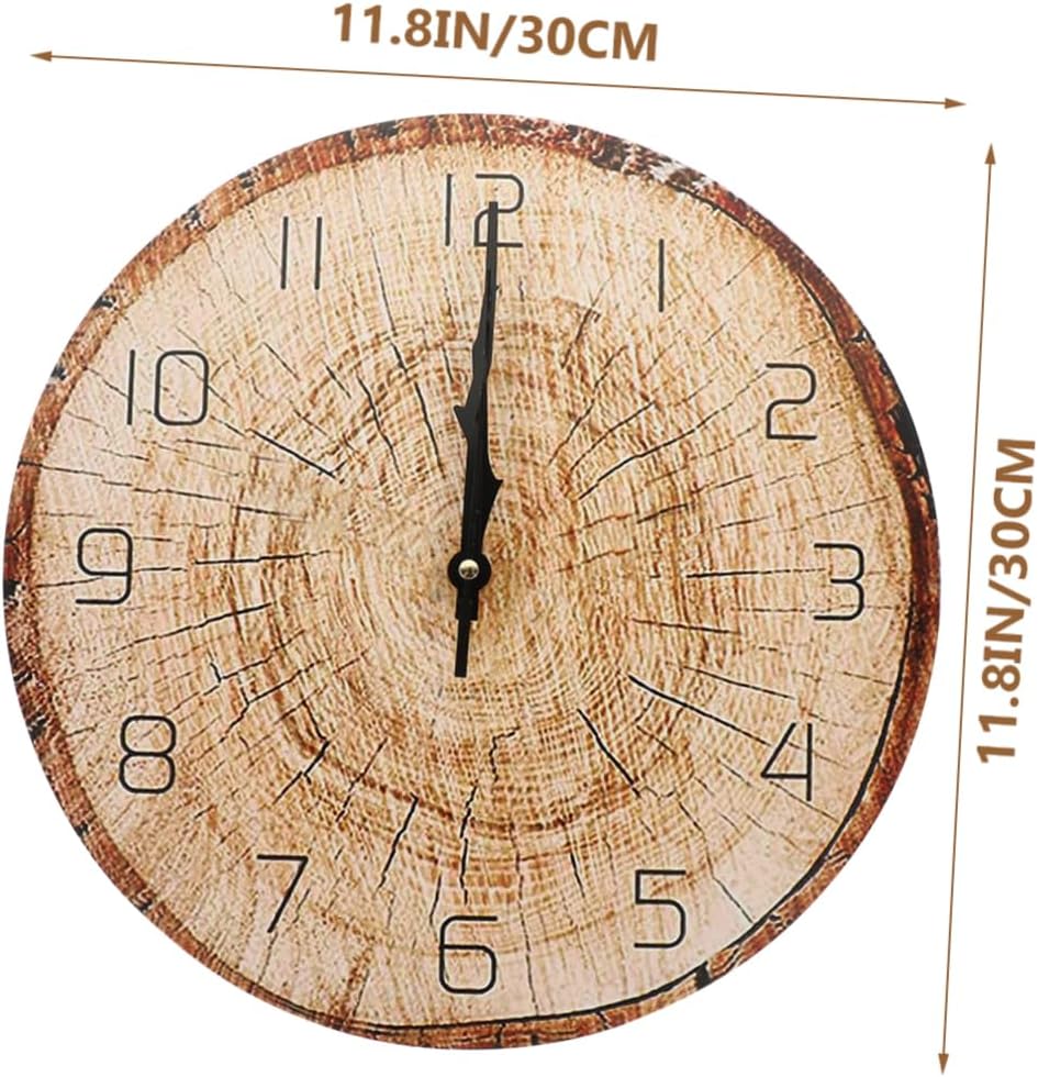 IMIKEYA 5pcs Annual Ring Wall Clock 3D Wall Clock Decor Wooden Wall Clock Bedroom Wall Clock Simple Wall Clock Clocks Rustic Home Decor Stylish