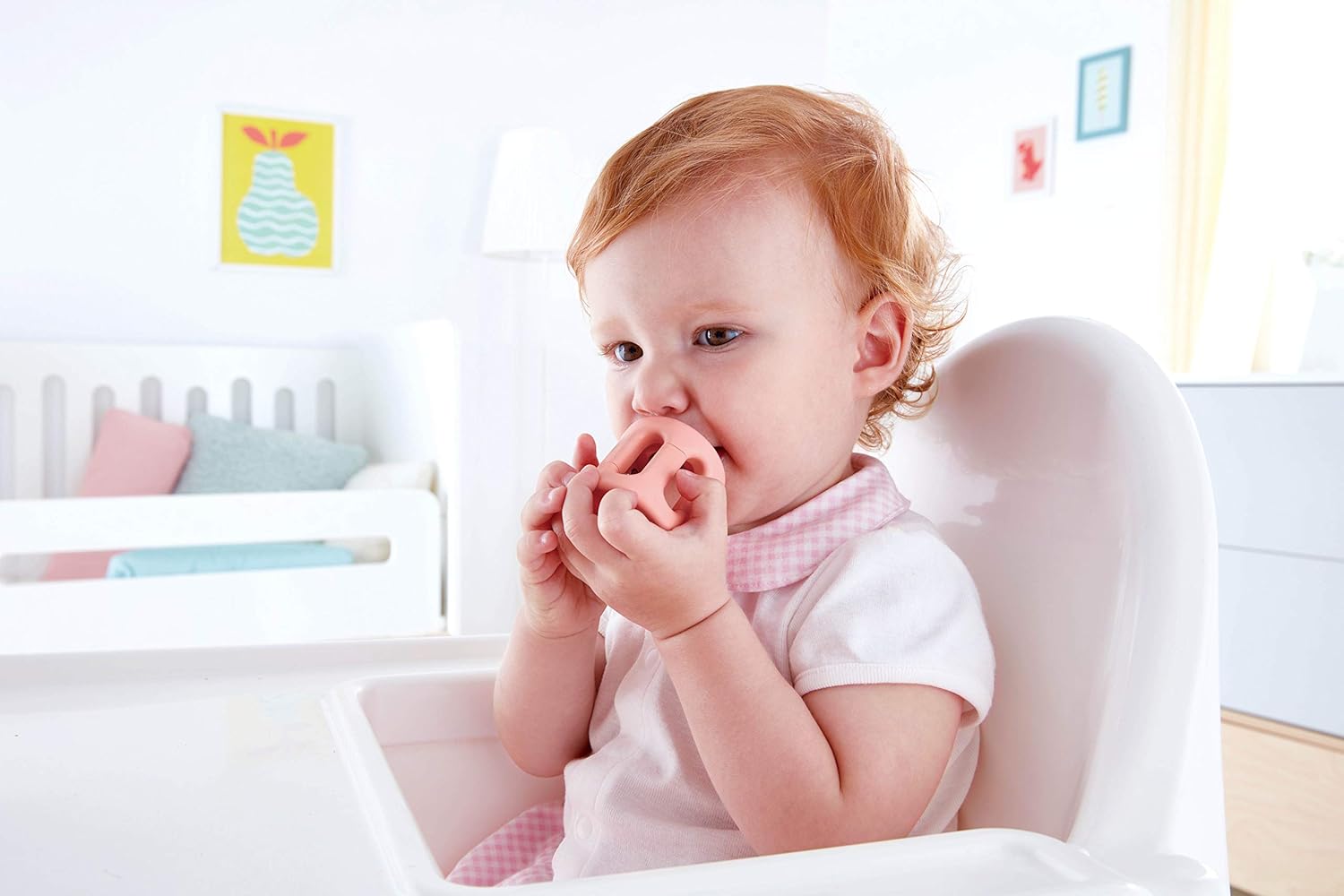 Hape Sonajero geométrico  Juguetes coloridos para recién nacidos, bebés y niños pequeños, juego de juguetes educativos tempranos de 3 piezas