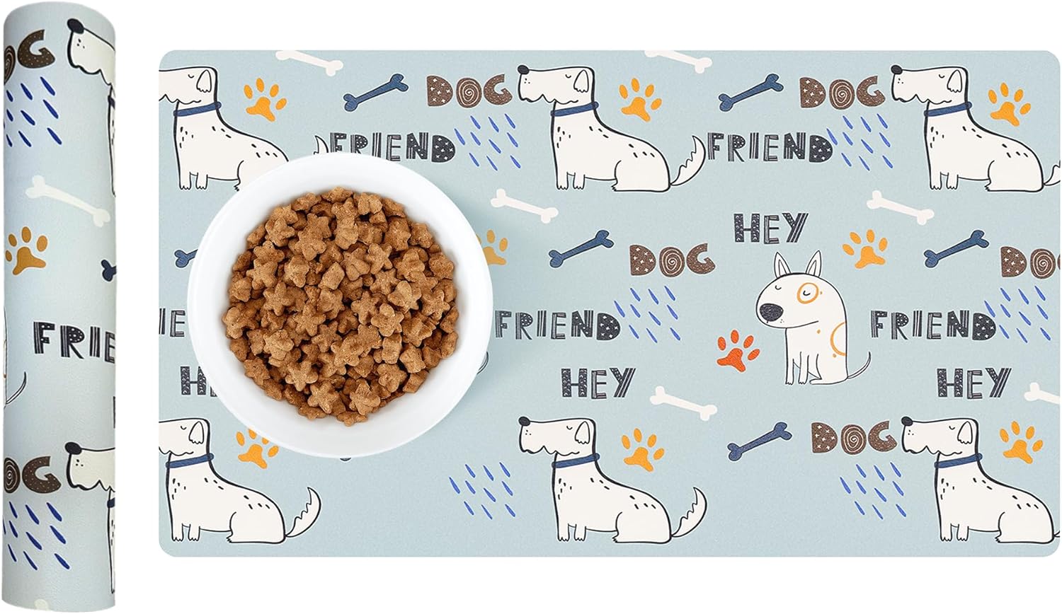 Alfombrilla de alimentación para mascotas, tapete absorbente para alimentos y agua, sin manchas, de secado rápido, dispensador de agua para perros