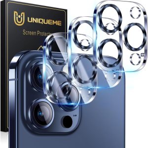 UniqueMe Protector de lente de cámara compatible con 3 unidades de iPhone 15 ProiPhone 15 Pro Max, protección contra caídas Ultra duradero UniqueMe Protector de lente de cámara compatible con 3 unidades de iPhone 15 ProiPhone 15 Pro Max, protección contra caídas Ultra duradero