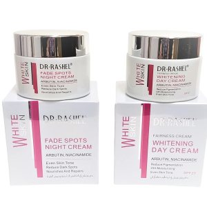 Dr Rashel Fade Dark Spots – Crema facial de día y crema de noche con arbutina y niacinamida (paquete de 2) tarros de 1.76 onzas Dr Rashel Fade Dark Spots – Crema facial de día y crema de noche con arbutina y niacinamida (paquete de 2) tarros de 1.76 onzas