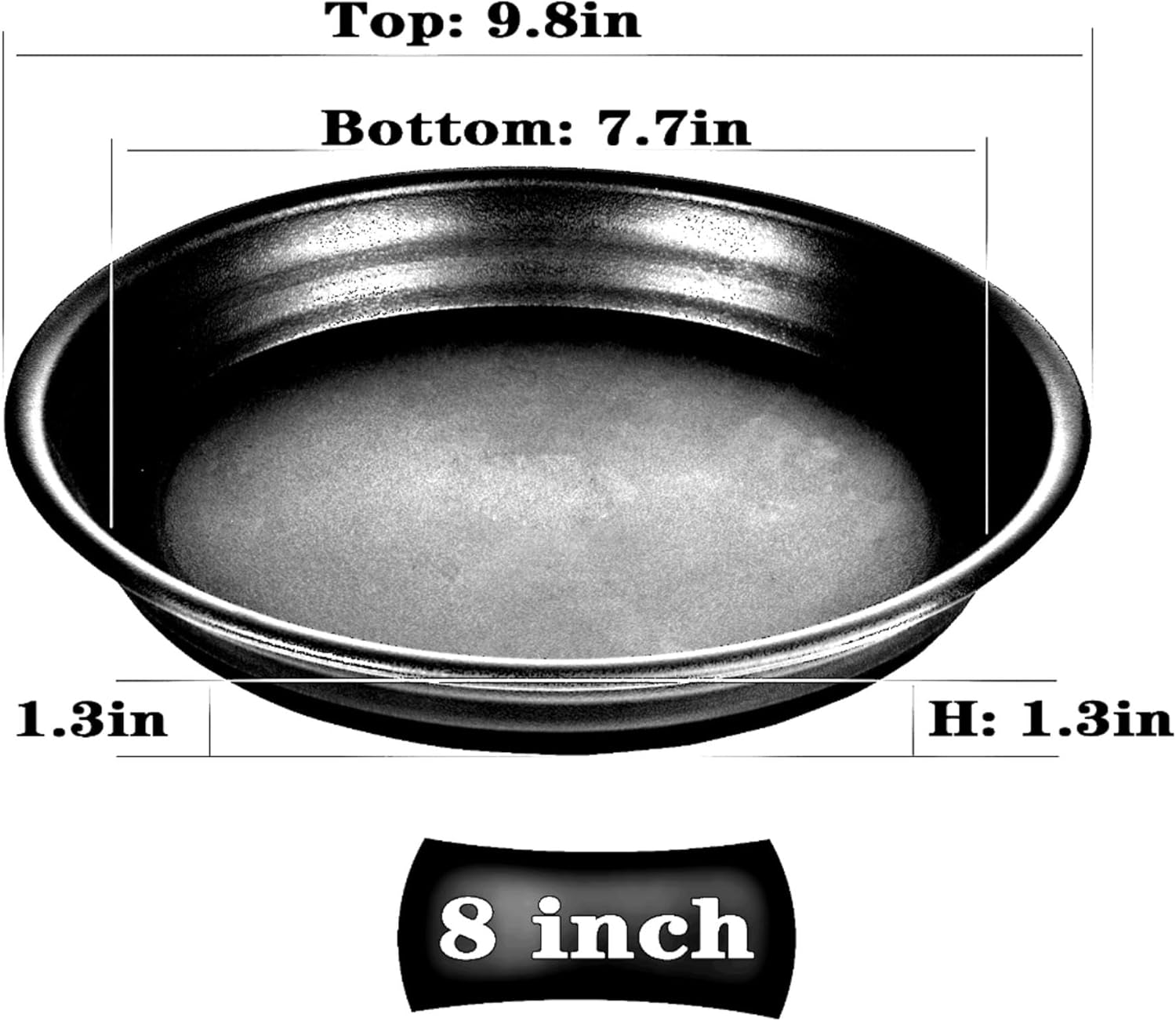 Bandeja para macetas de 8 pulgadas, 4 paquetes de 10 pulgadas (9.8 pulgadas), platillos de plástico para macetas y bandejas de goteo para interiores