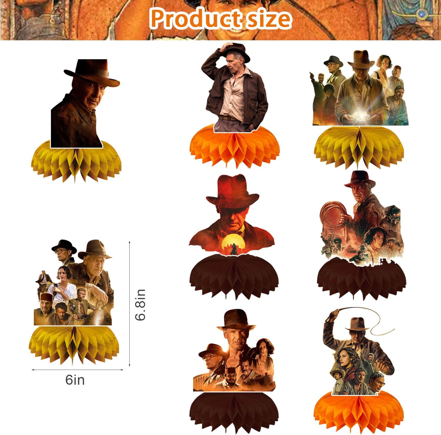 8 piezas de suministros para fiesta de cumpleaños, decoración de mesa temática, centros de mesa 3D de nido de abeja de doble cara para niños y niñas