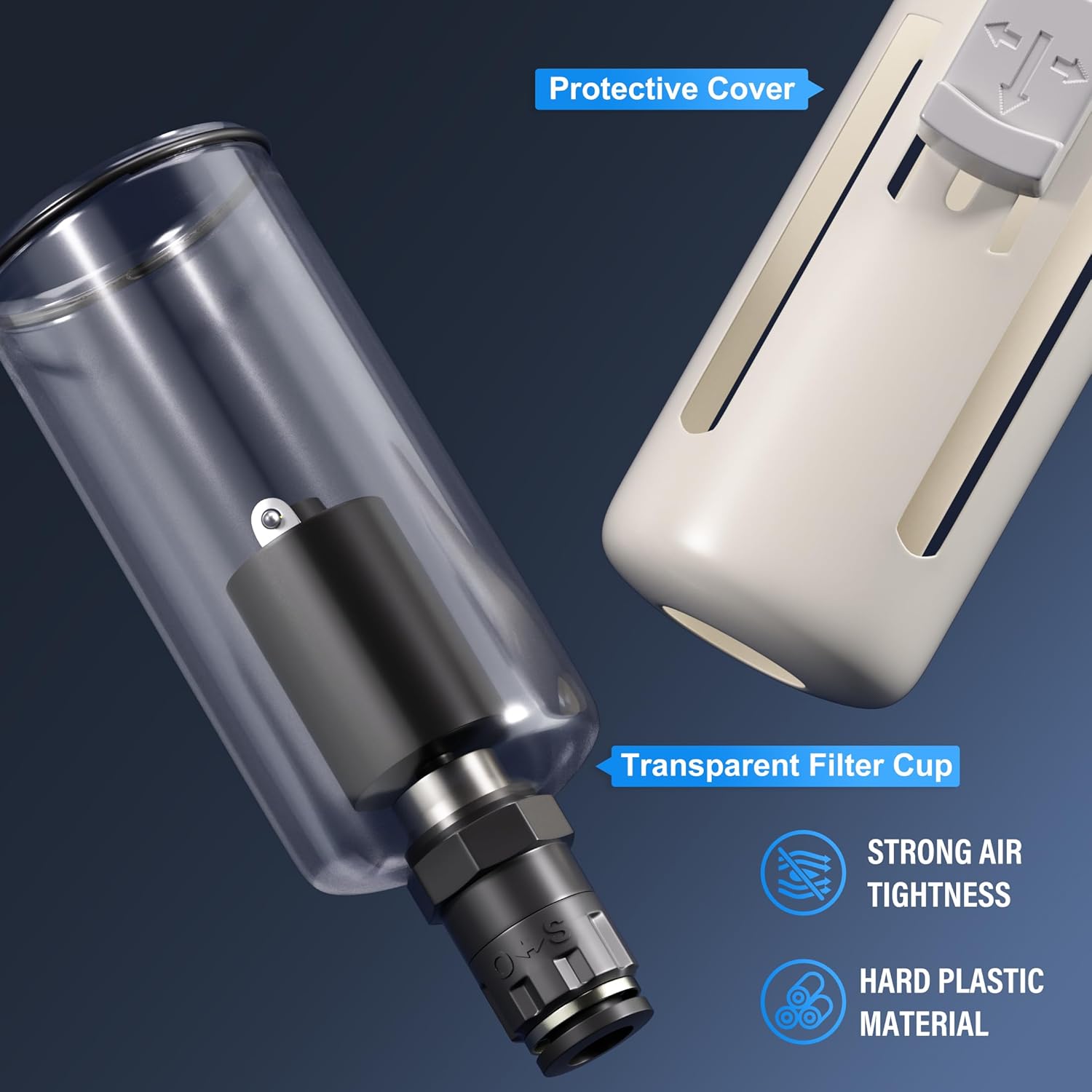 TAILONZ PNEUMATIC 38 pulgadas NPT filtro de aire de drenaje automático regulador de presión combinado Piggyback, filtro compresor herramienta de