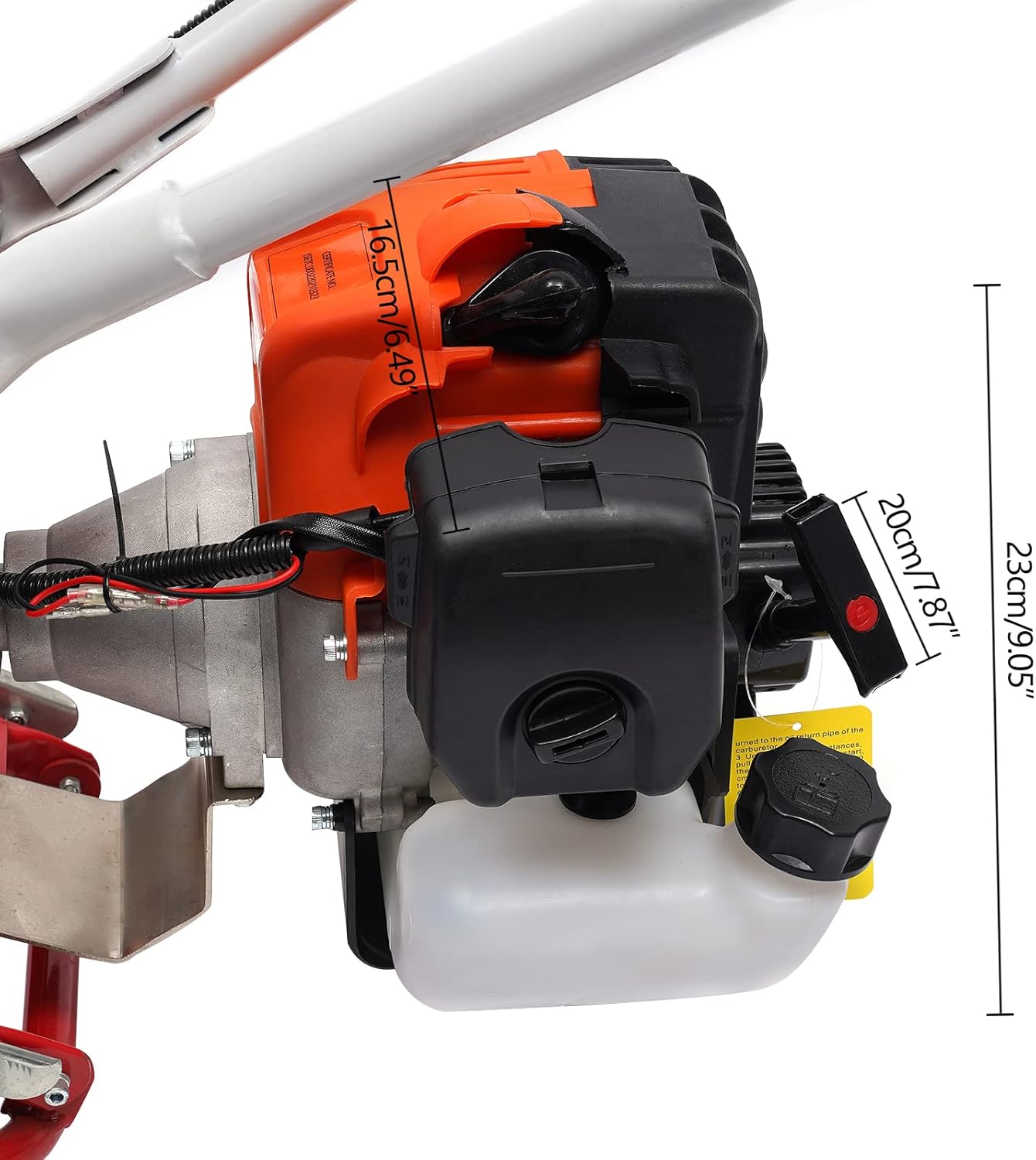 Escoba eléctrica de gas 52 CC 2.5 HP, escoba de barrido para caminar detrás de la mano, barredora de empuje para césped, hojas, nieve, césped