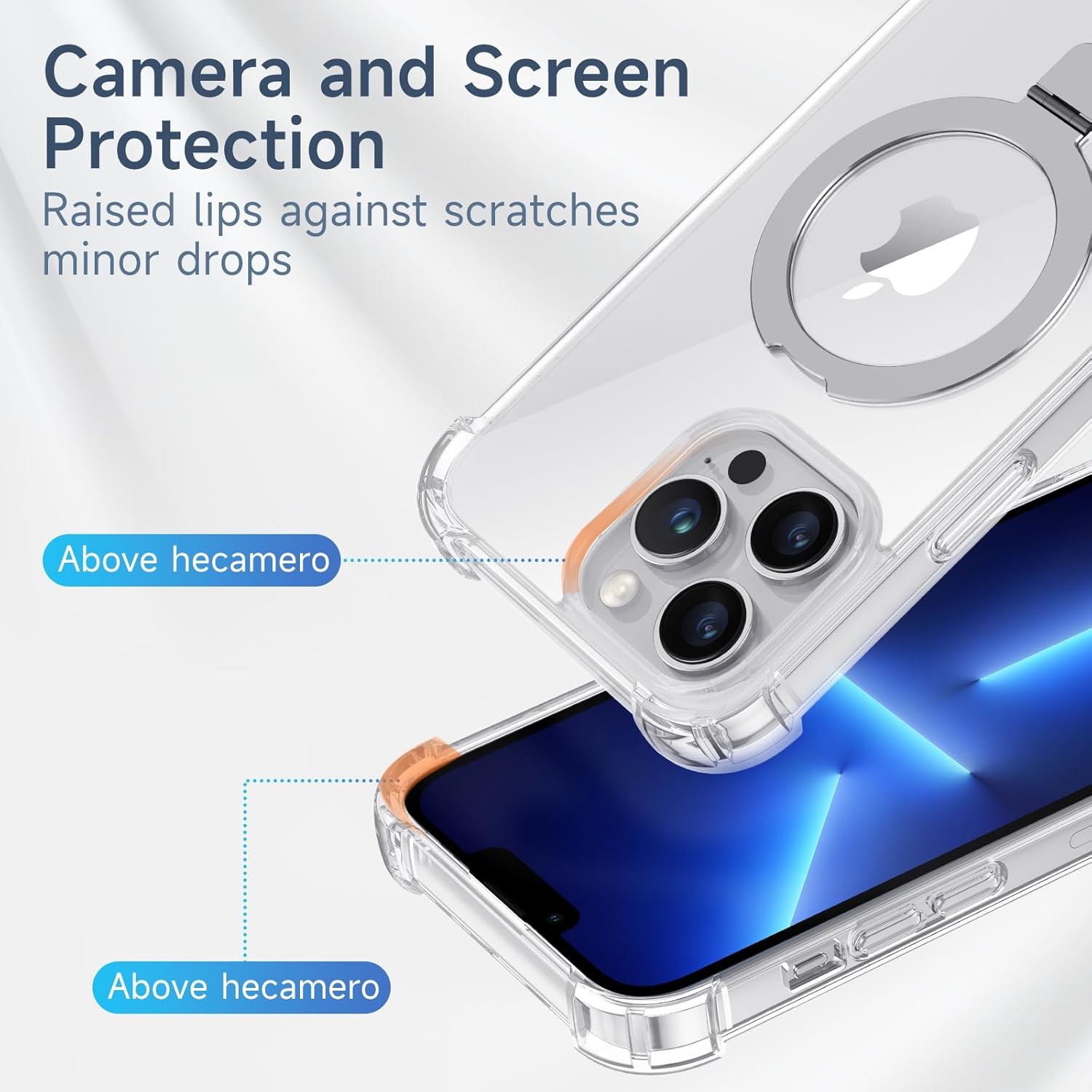 Magsafe – Funda transparente para iPhone 12 y iPhone 12 Pro con soporte magnético, protección militar contra caídas colorida compatible con
