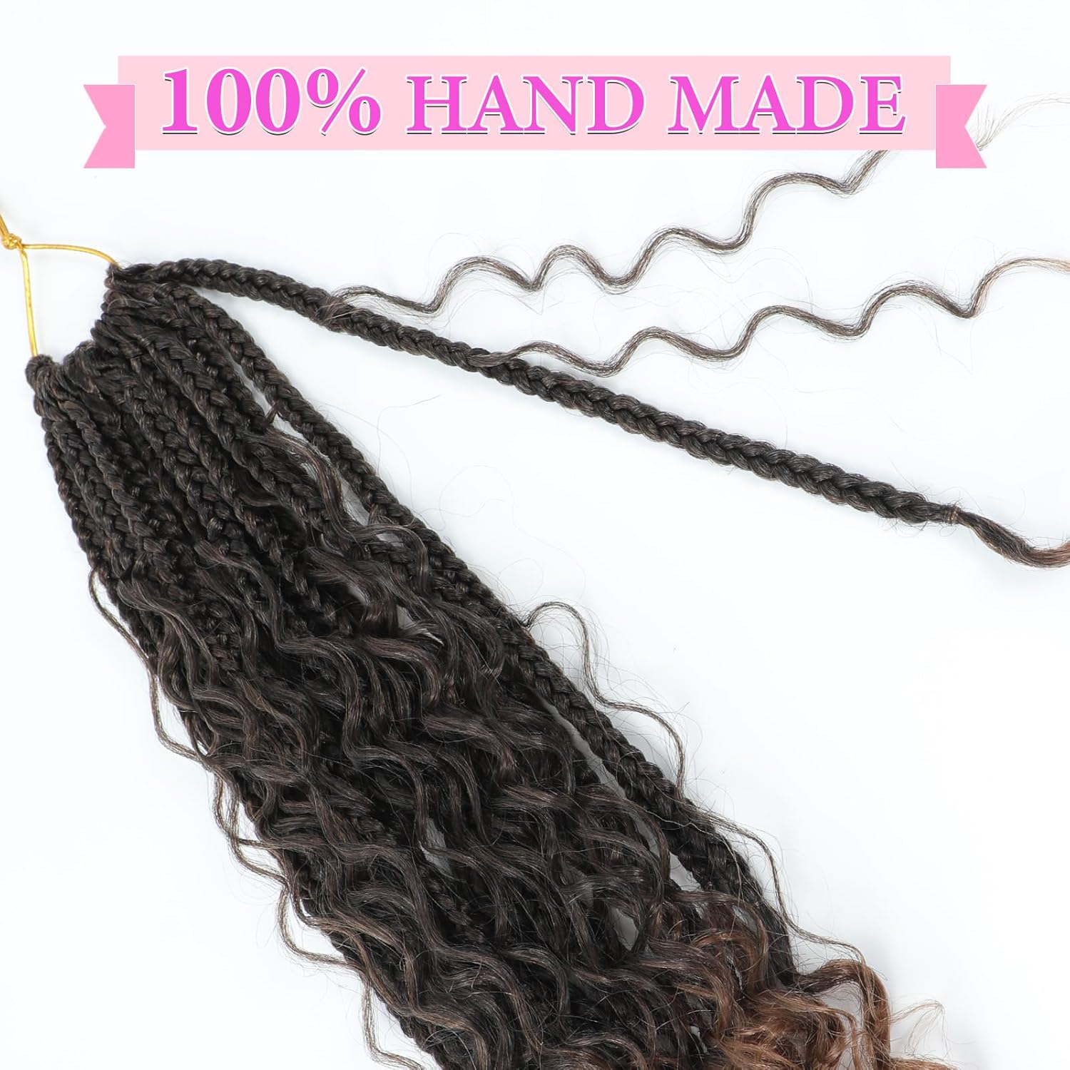 Kelagoo Goddess Box – Trenzas de ganchillo de 14 pulgadas, paquete de 9 paquetes de trenzas de caja bohomianas, cabello de ganchillo para mujeres