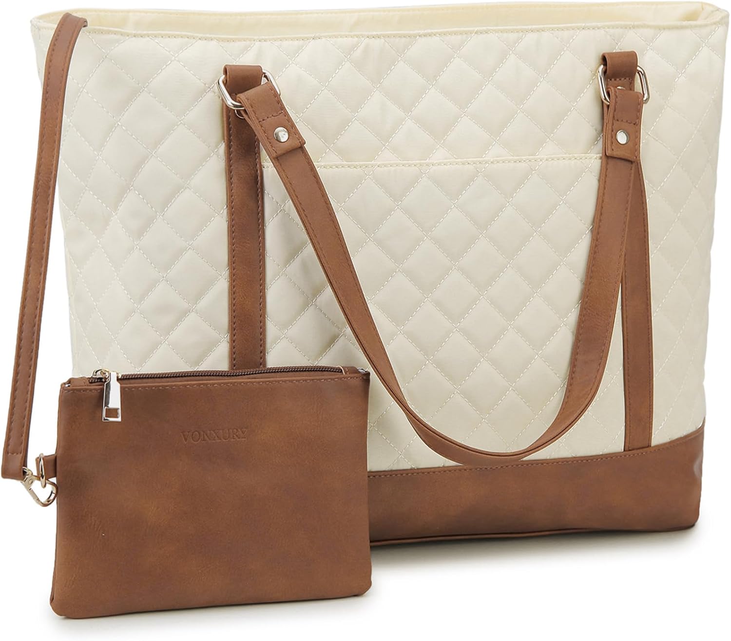 VONXURY – Bolsa de mano para laptop para mujer, bolsa de hombro para computadora de 15.6 pulgadas, bolsa de trabajo para profesores, bolsa de viaje