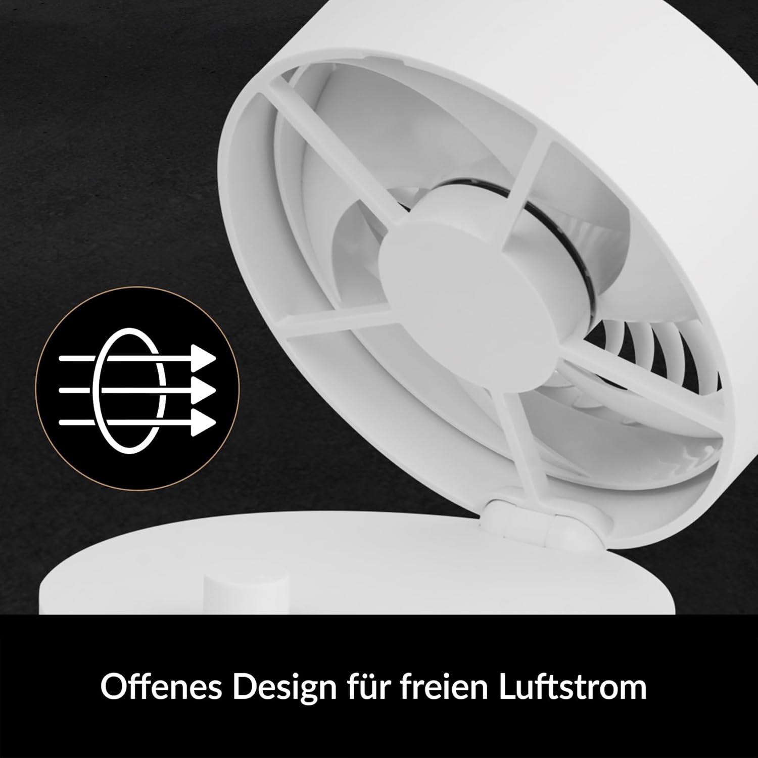 ARCTIC Summair – Ventilador de mesa plegable USB, conexión USB-A, ventilador de cochecito con cable de conexión de 4.724 in, ventilador de