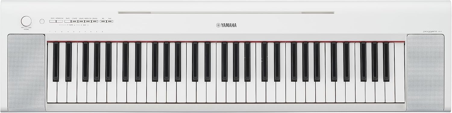 Yamaha Piano digital ultraportátil Piaggero de 61 teclas, negro (NP15WH)