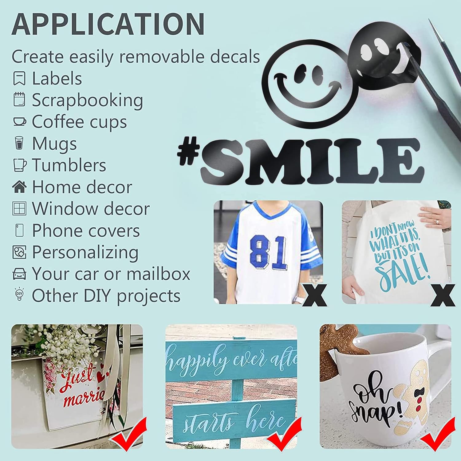 Vinilo permanente negro  Vinilo negro mate de 12 x 30 pies para Cricut, rollo de vinilo adhesivo para Cricut, Silhouette Cameo y otros cortadores