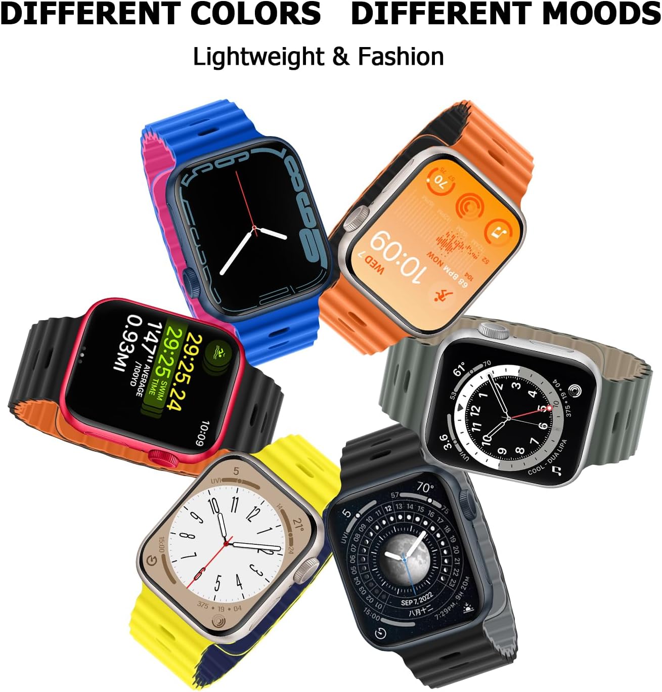 Anlinser Bands Compatible with Apple Watch Band 41mm 40mm 38mm, Adjustable Loop Designed for Apple Watch SE Series 9 8 7 6 5 4 3