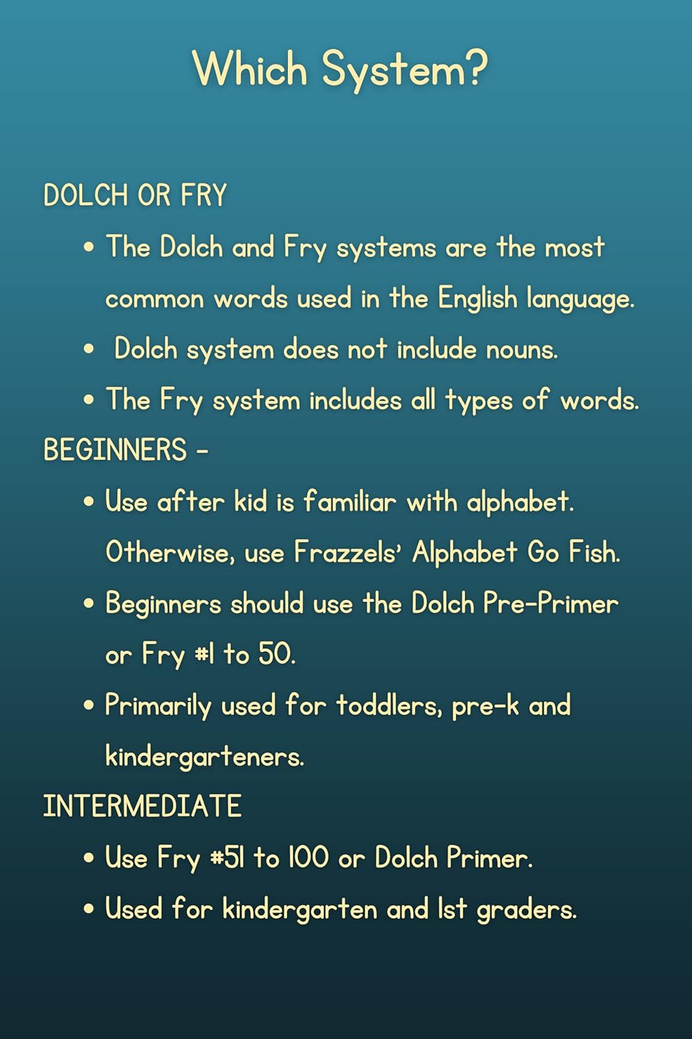 Dolch Pre-Primer – Tarjetas flash con imágenes para niños de 4 años en adelante, prekínder y jardín de infantes