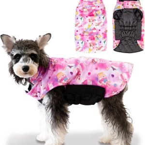CuteBone Abrigo de invierno para perro, chaqueta acolchada a prueba de viento, chaleco reversible para perro, forro acolchado grueso, ropa para CuteBone Abrigo de invierno para perro, chaqueta acolchada a prueba de viento, chaleco reversible para perro, forro acolchado grueso, ropa para