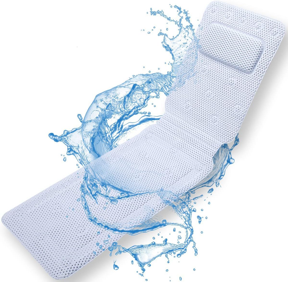 SurSoul – Almohada de baño de cuerpo completo, almohada de spa de secado rápido para bañera, almohada de bañera con PVC suave, cama de baño con