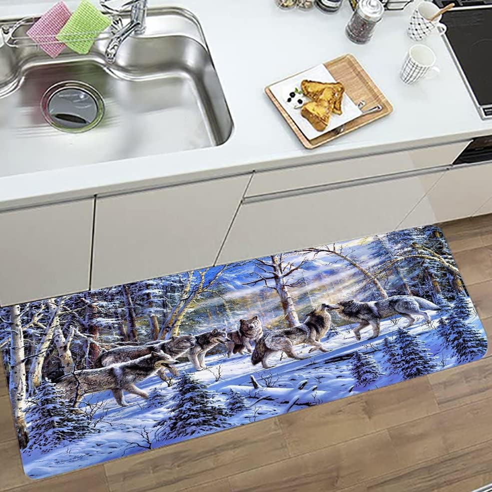 WODEJIA Tapete de franela antideslizante con impresión 3D para mesita de noche y sala de estar, tapetes absorbentes de humedad y polvo para cuarto