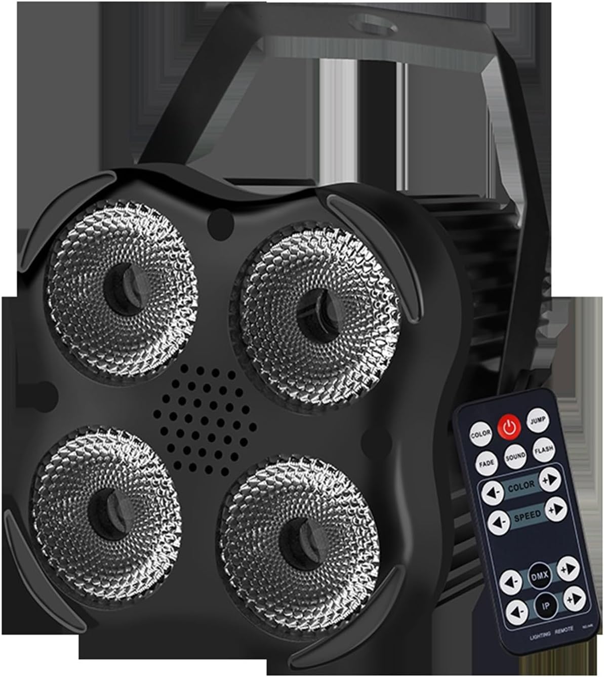 Portable Party Lights DJ Disco Lights, 25W Four Eyes LED Flat Par 4x8w RGBW 4IN1 Color Lighting DMX512 For Disco DJ Projector Machine Party