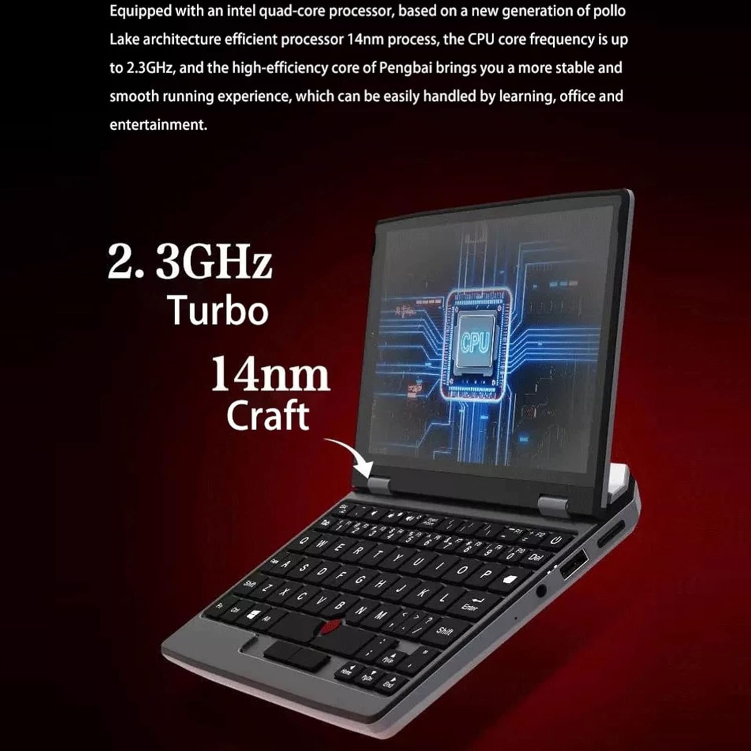 Zunate Mini portátil Win 10, pantalla táctil de 7.0 pulgadas, mini portátil industrial CPU J4105, micro PC RAM de 12 GB, WiFi de doble banda,