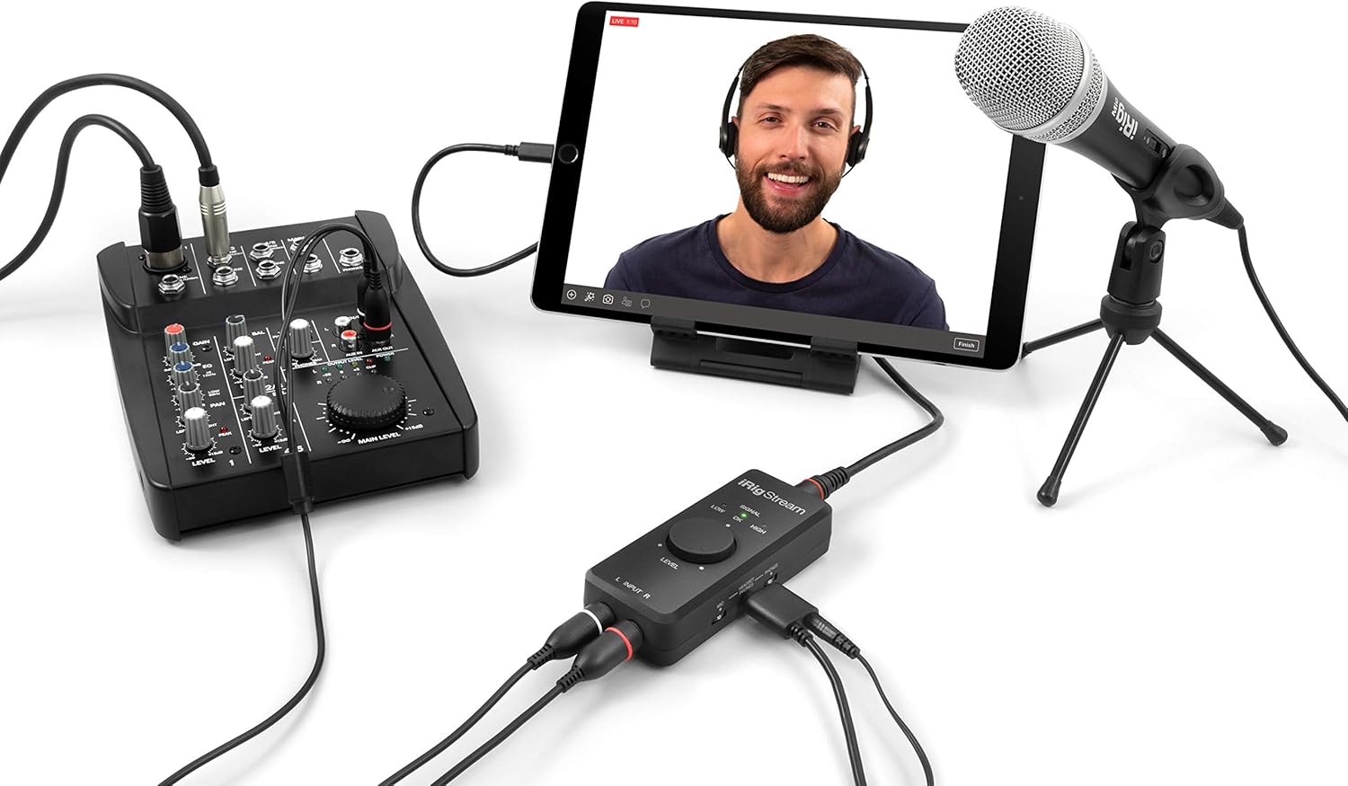 IK Multimedia - Adaptador de interfaz iRig Stream con 2 canales de grabación y transmisión en vivo para iPhone iPad Android Mac y computadora - Imagen 9