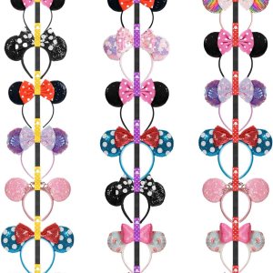 3 soportes para diadema de orejas de Disney, organizadores montados en la pared para mostrar orejas de Mickey Mouse 3 soportes para diadema de orejas de Disney, organizadores montados en la pared para mostrar orejas de Mickey Mouse
