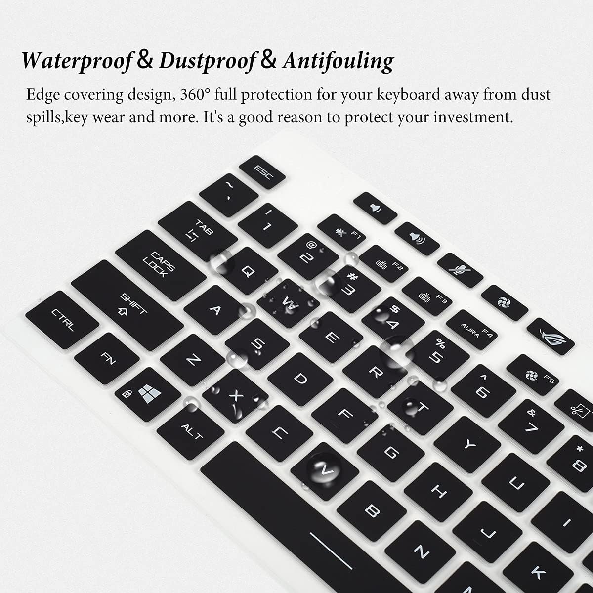 Funda de teclado para portátil ASUS ROG Strix G15 G513QR G513QR-ES96, ASUS ROG Strix G15 G513 G533ZX-XS96AS94 de 15.6 pulgadas (no apto para ASUS